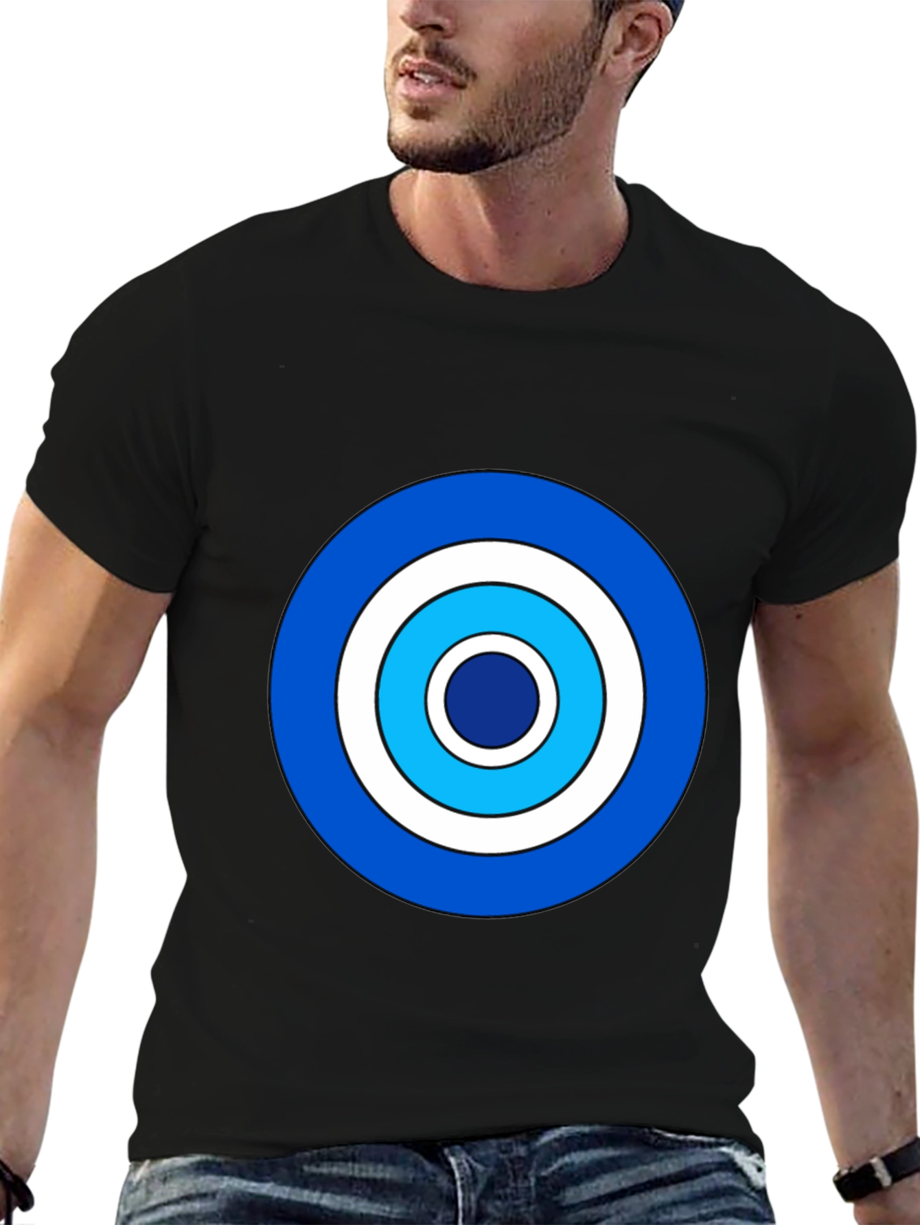 Black Bullseye Graphic Tee - Bold Target Design view 6