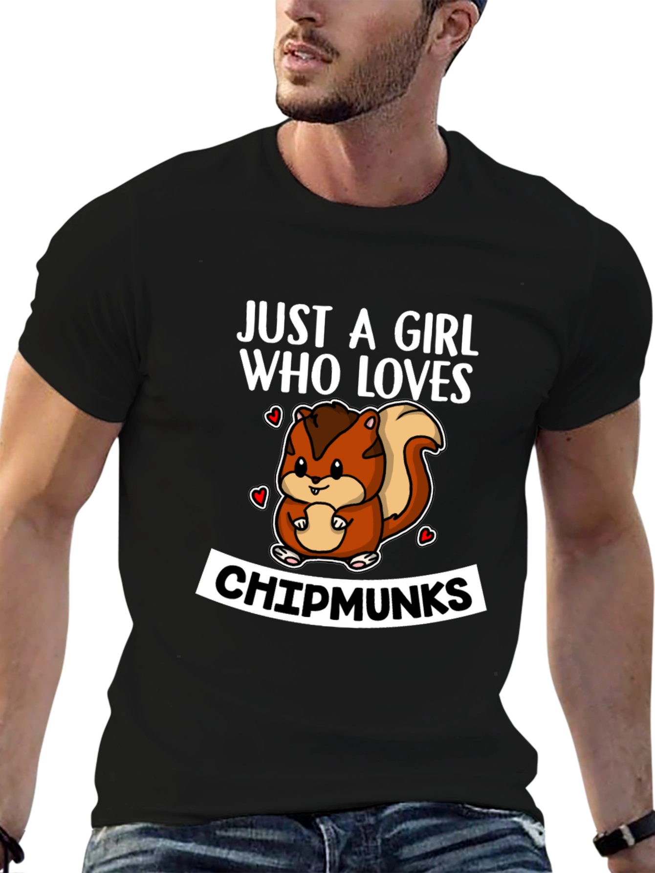 Black Girl Who Loves Chipmunks T-Shirt view 6