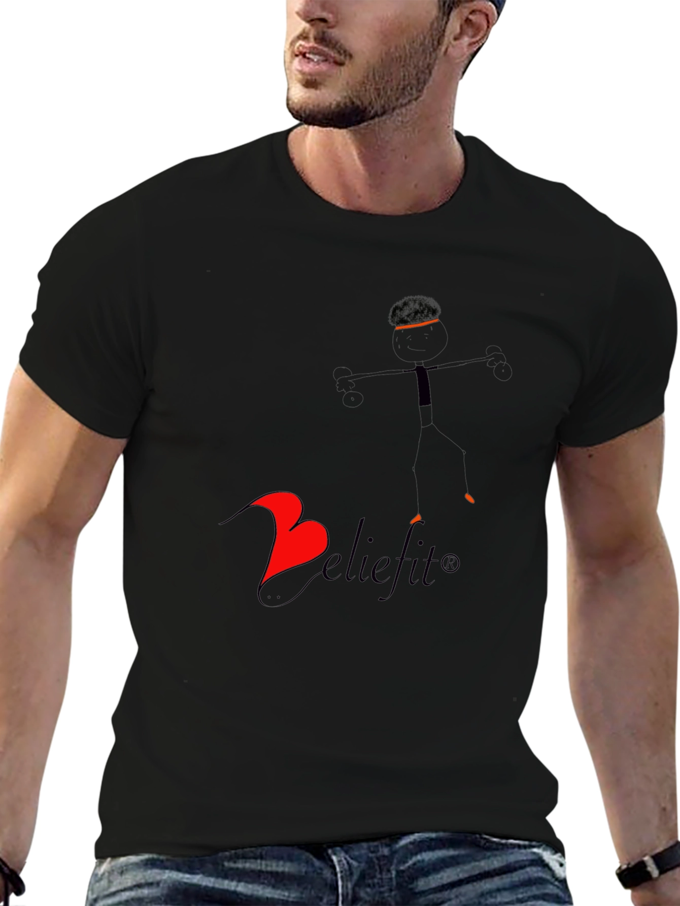 Black Beliefit Black Graphic Tee - Stylish Men's Fashion view 6