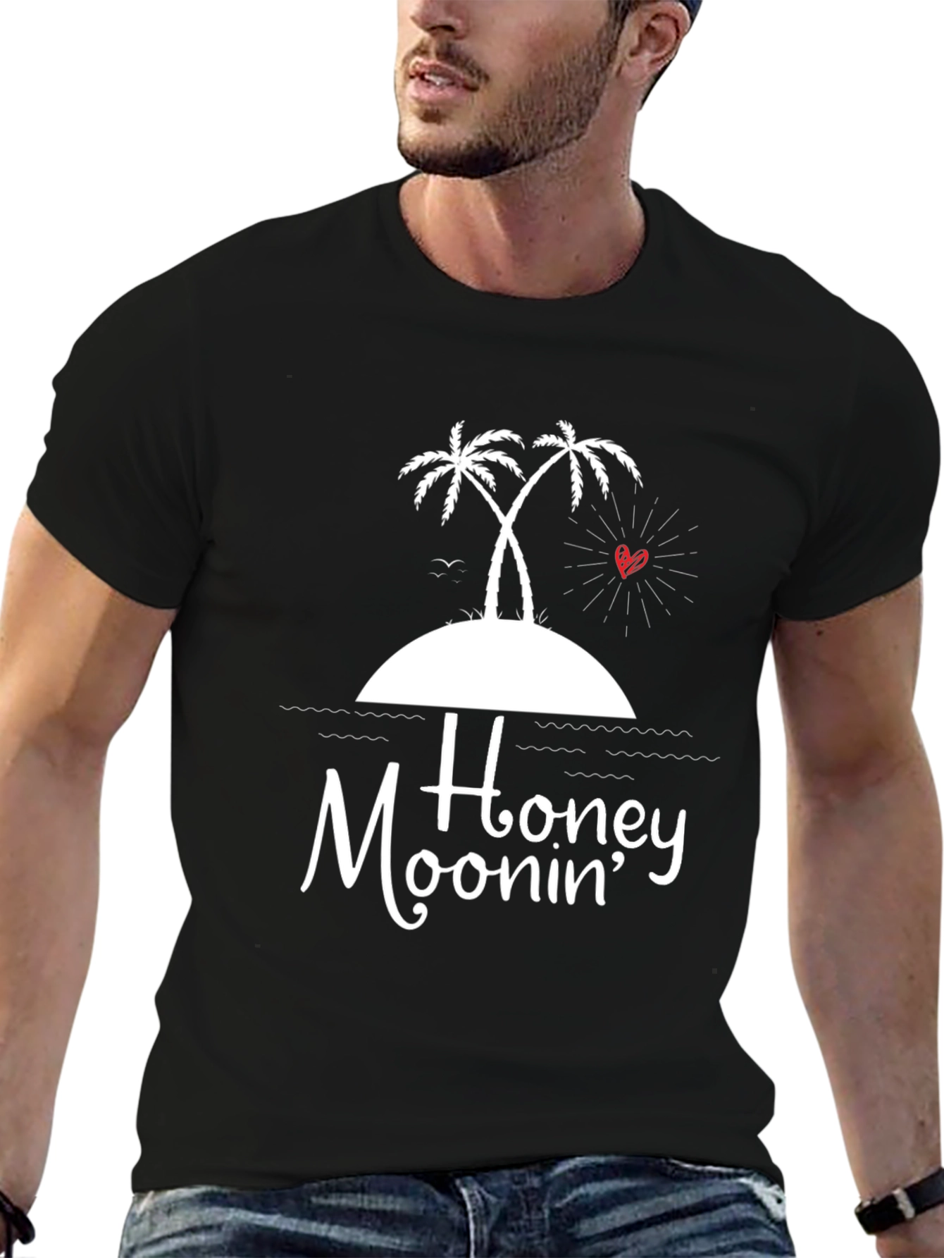 Black Honeymoon Island Graphic Tee view 6