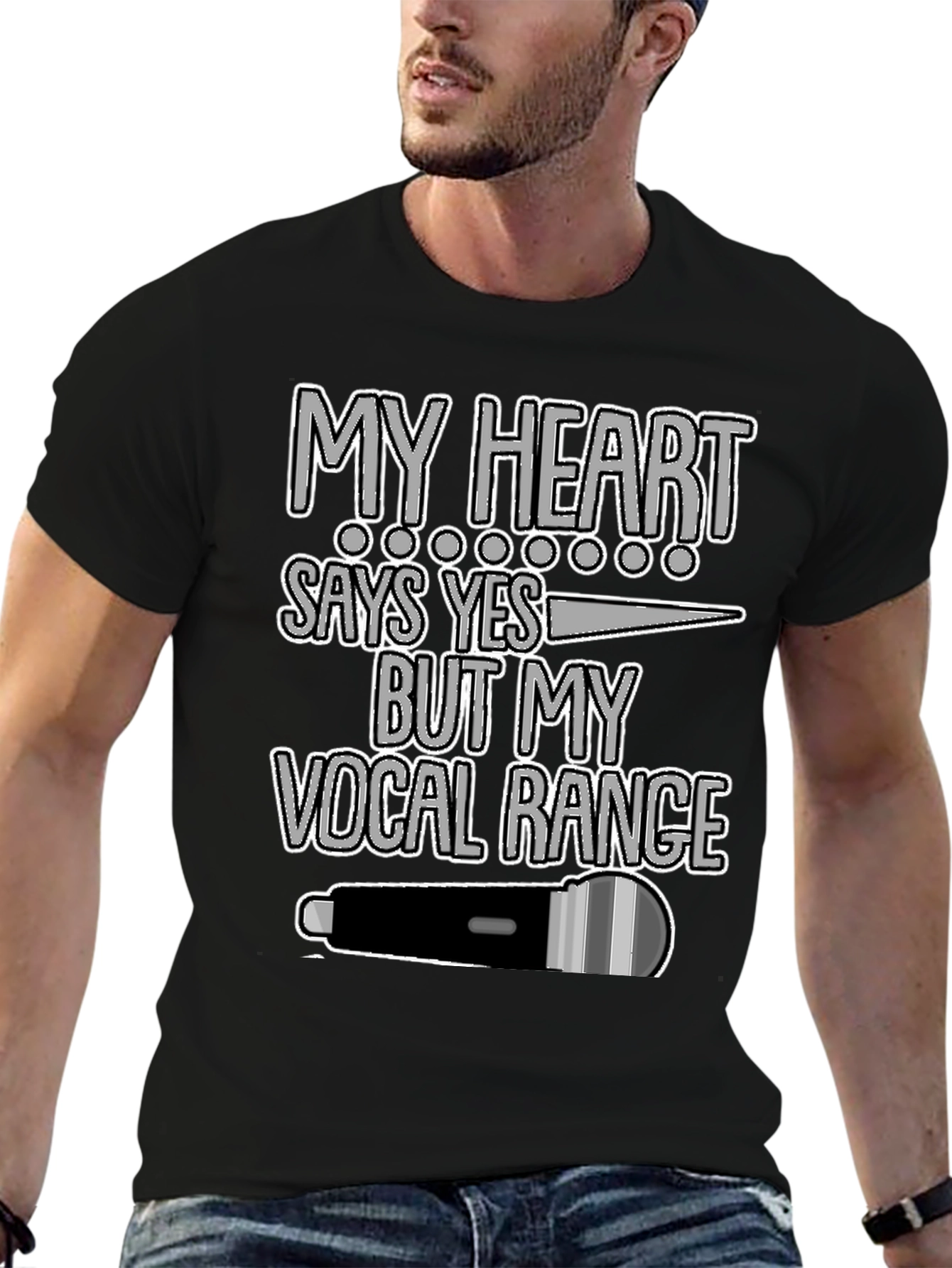 My Heart Says Yes Vocal Range Graphic T-Shirt - 6
