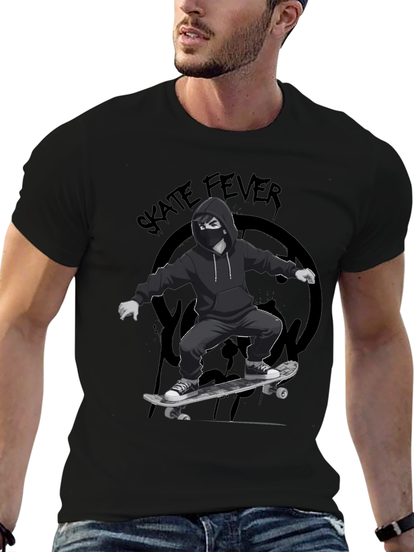 Skate Fever Graphic T-Shirt - Cool Skater Design - 6