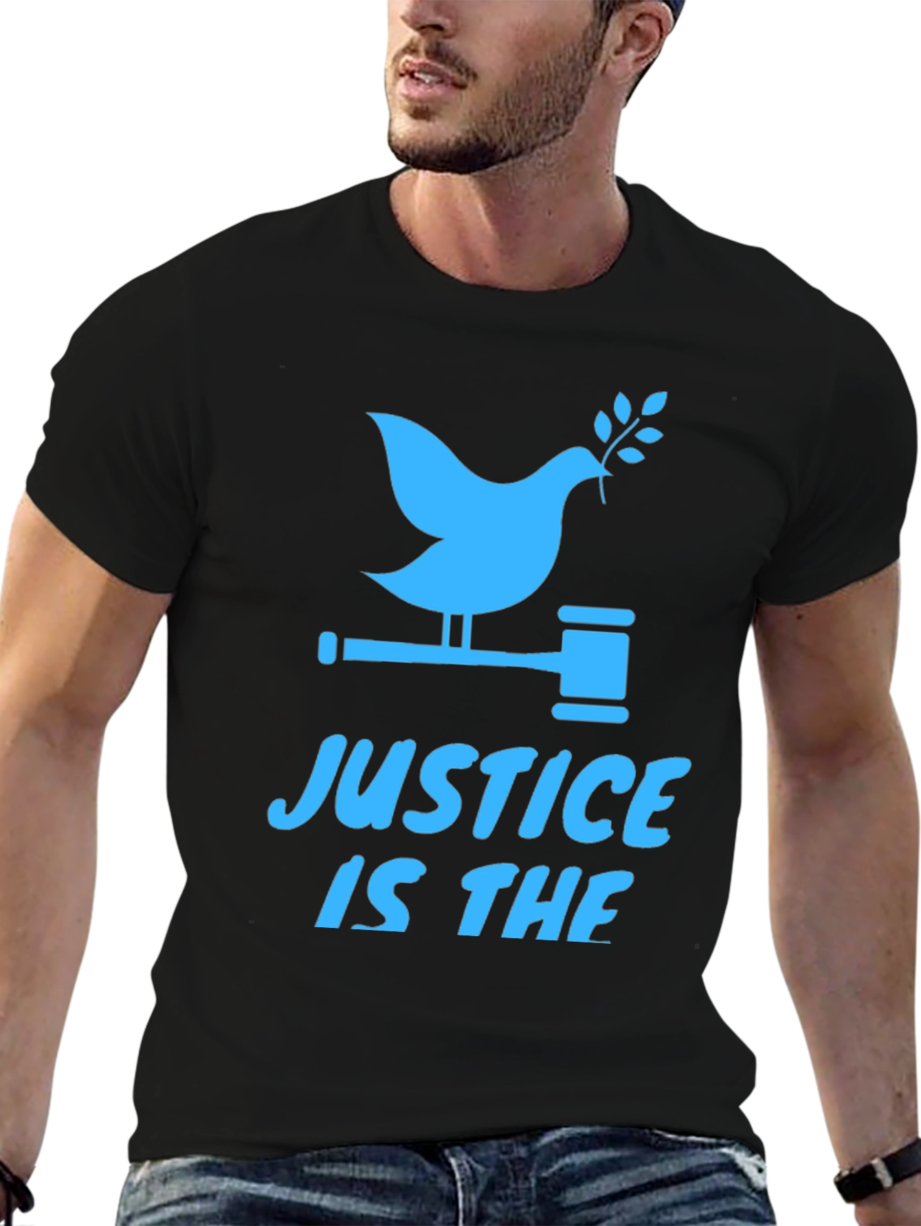 Black Justice Dove Graphic Tee - Black view 6