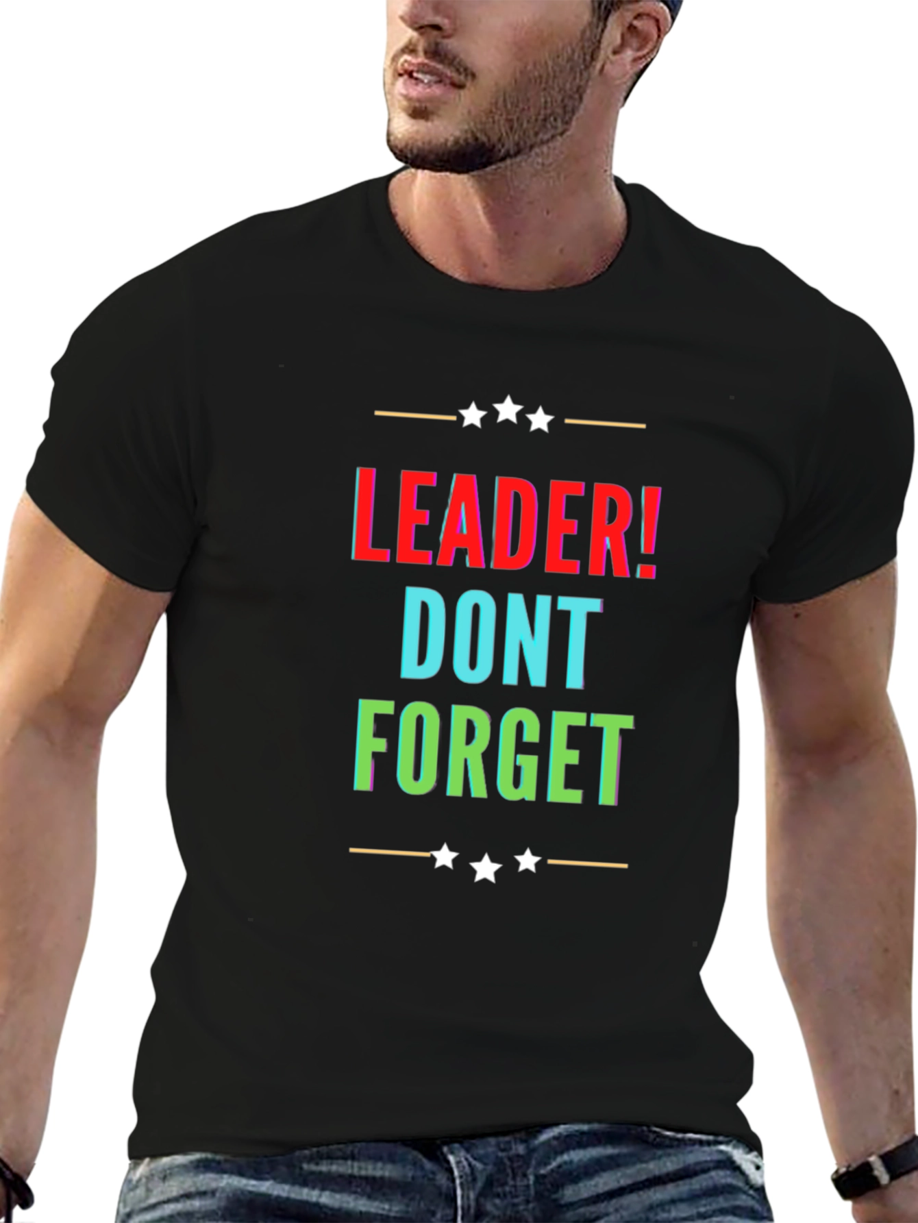 Black Leader! Dont Forget Black Graphic T-Shirt view 6