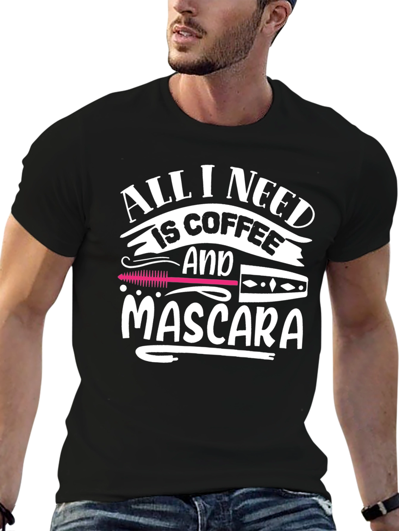 Black Coffee and Mascara Graphic Tee - Unisex Casual Top view 6