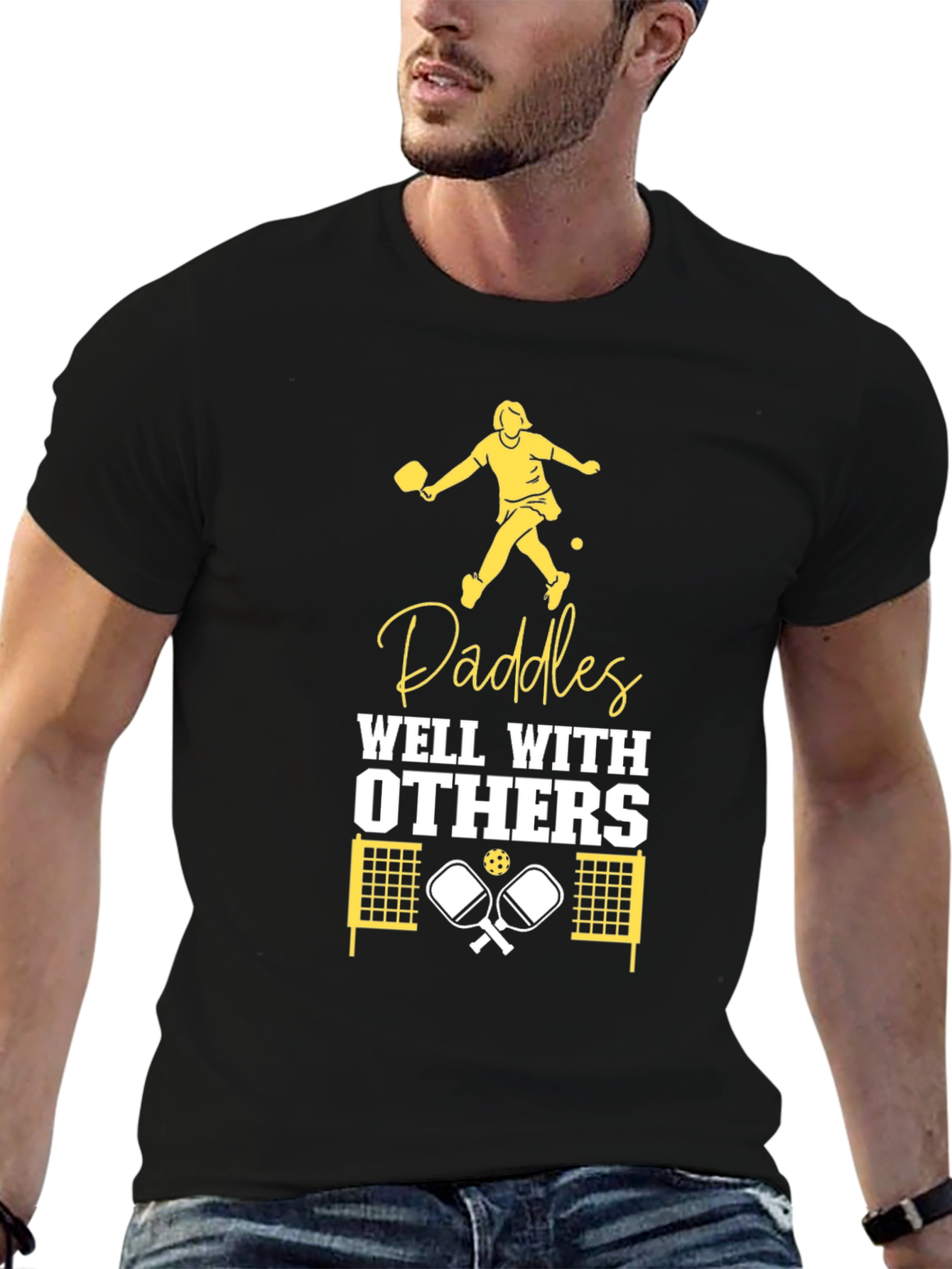 Black Paddles Well With Others Graphic Tee view 6