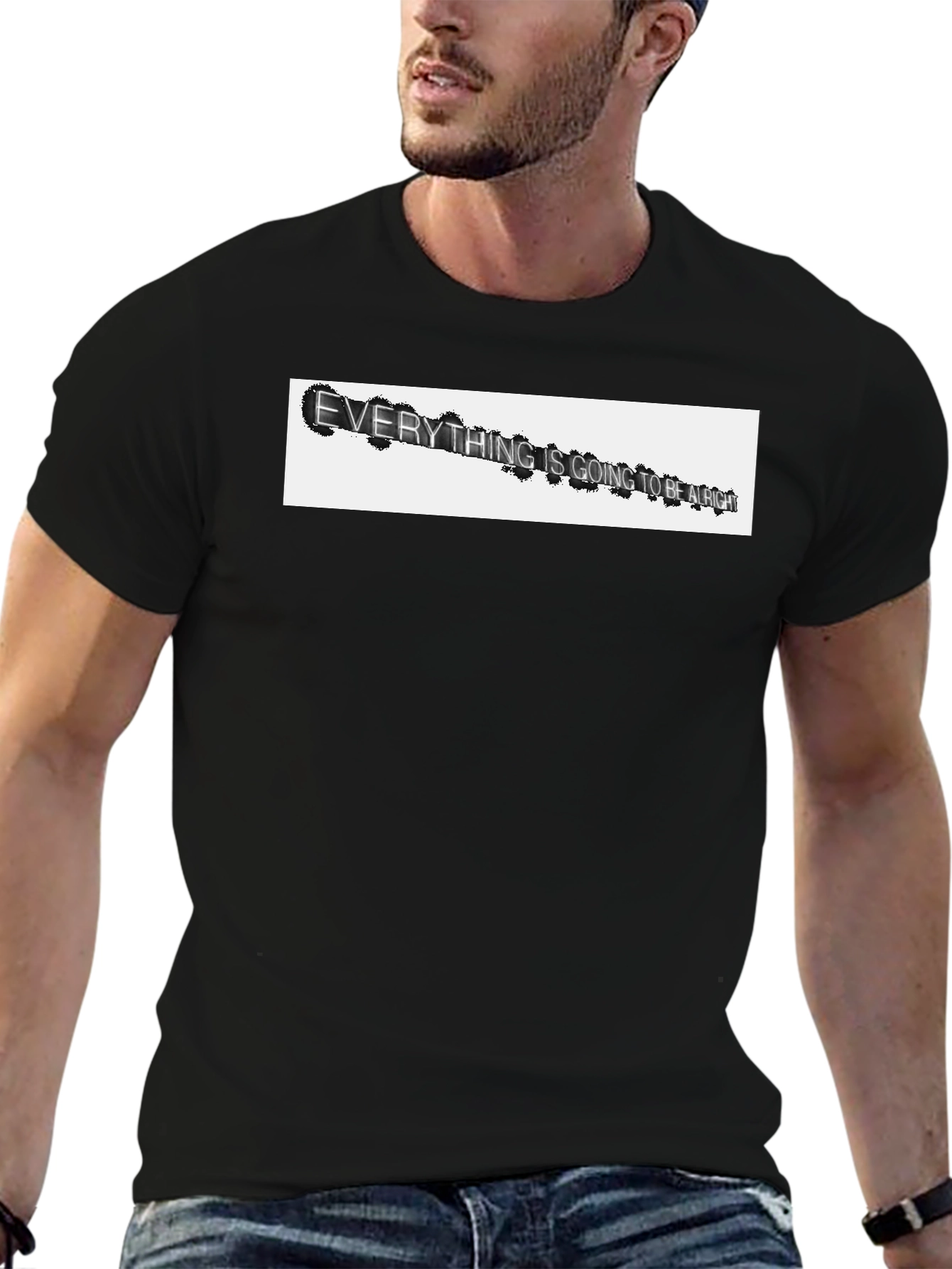 Black Everything Is Going To Be Alright T-Shirt view 6