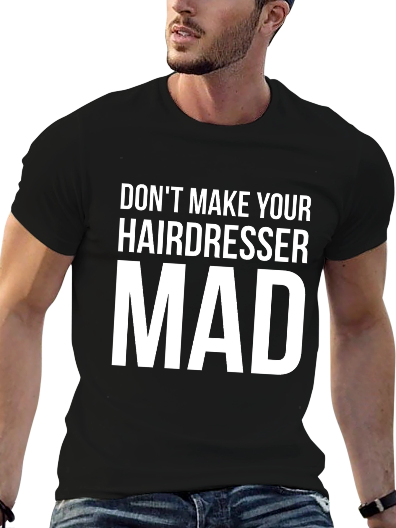 Black Don't Make Your Hairdresser Mad Graphic Tee view 6