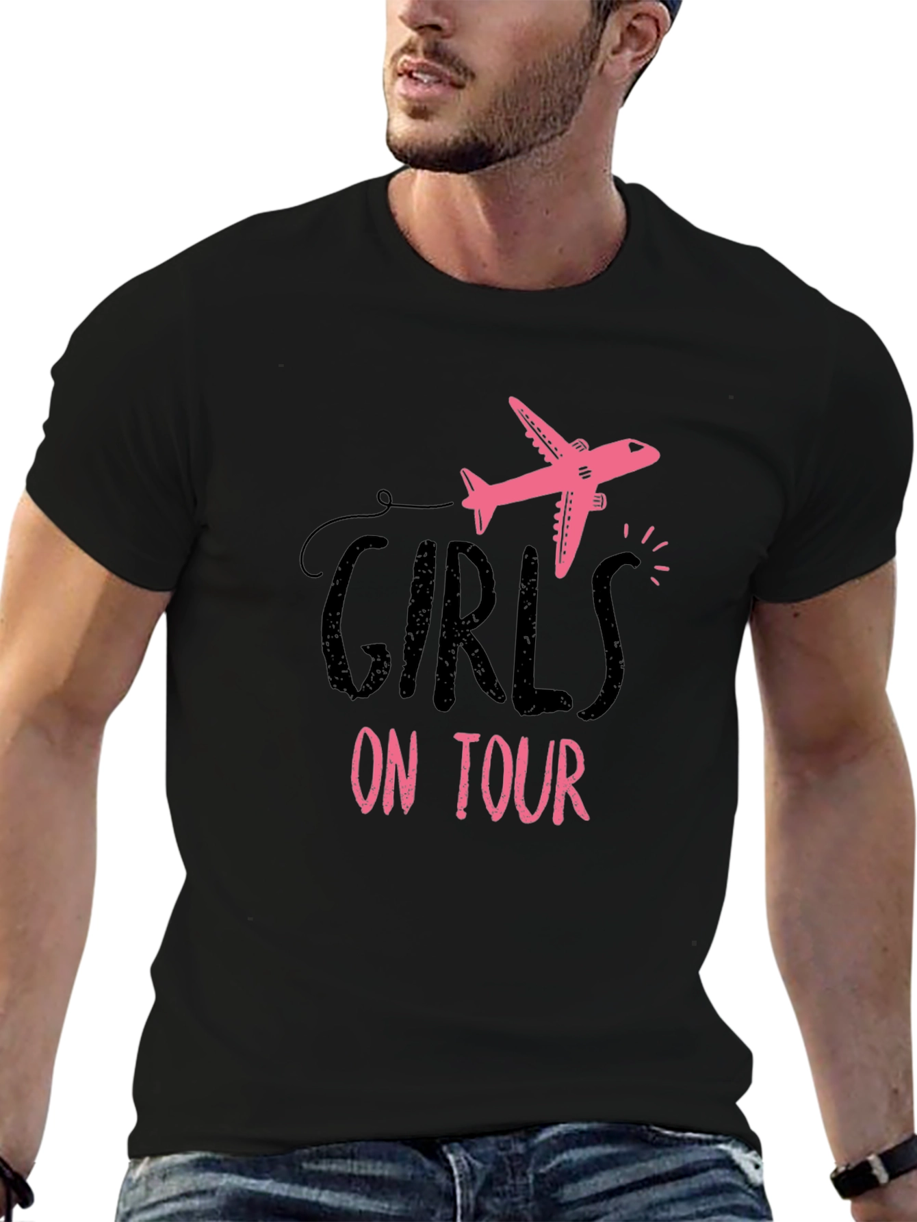 Girls On Tour T-Shirt | Airplane Graphic Tee - 6