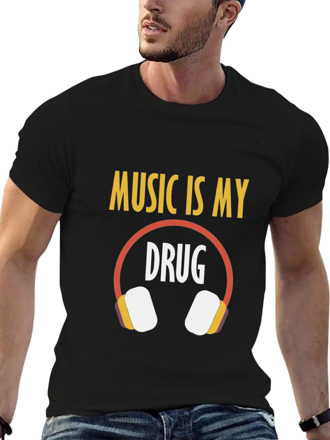Black Music Is My Drug T-Shirt view 6
