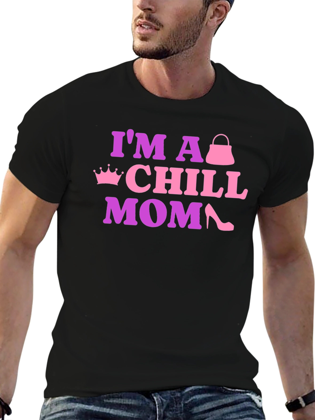 Black Chill Mom Graphic Tee - Fun & Stylish view 6
