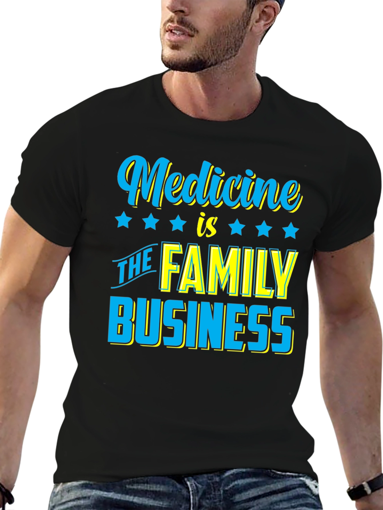 Black Medicine is The Family Business T-Shirt view 6