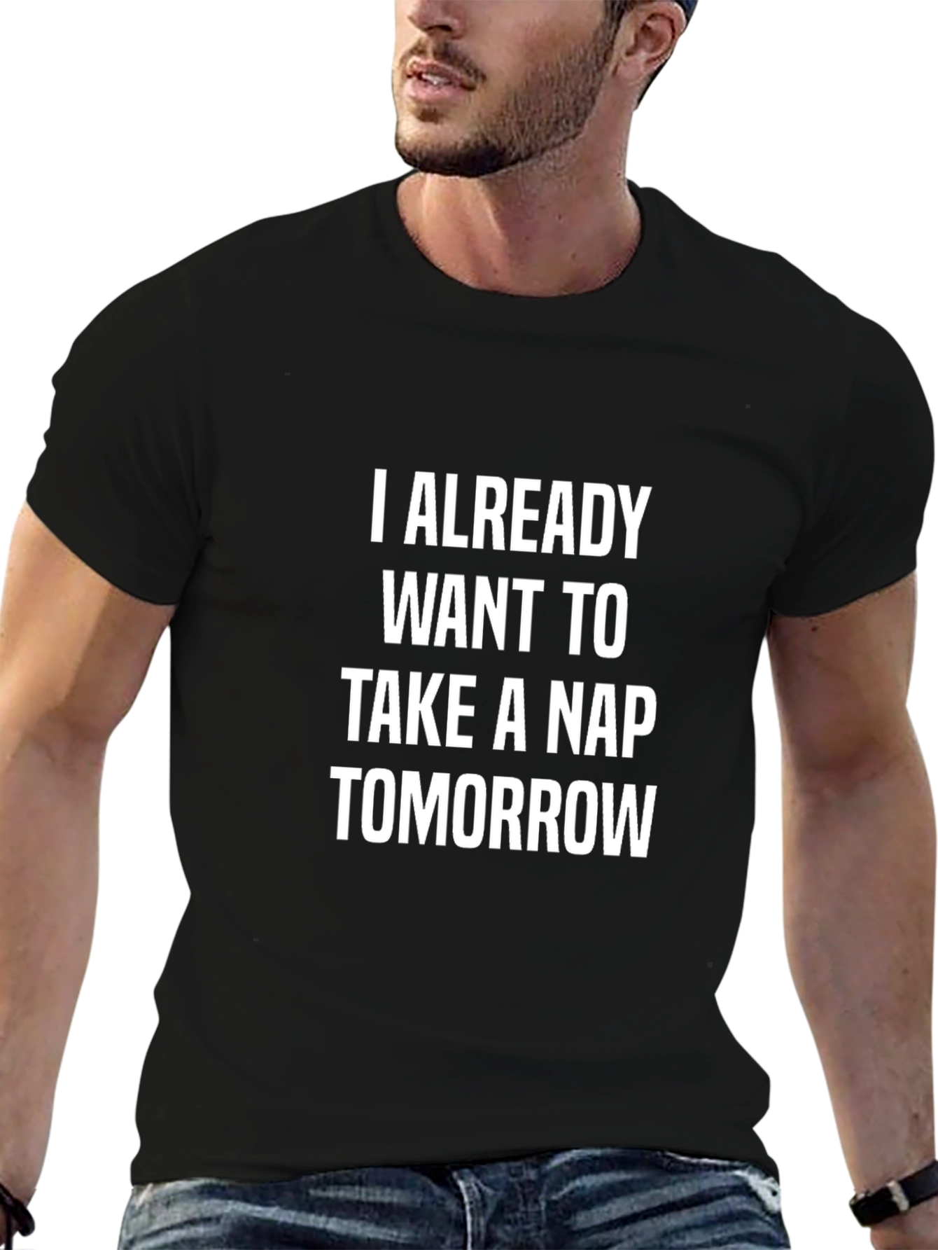 Black Funny Nap Tomorrow Graphic Tee - Relaxed Comfort view 6