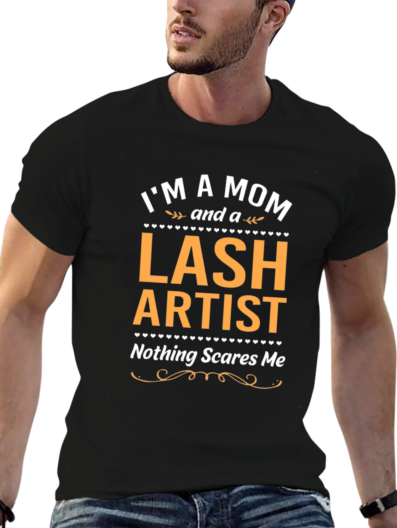 Black Mom Lash Artist T-Shirt - Nothing Scares Me view 6
