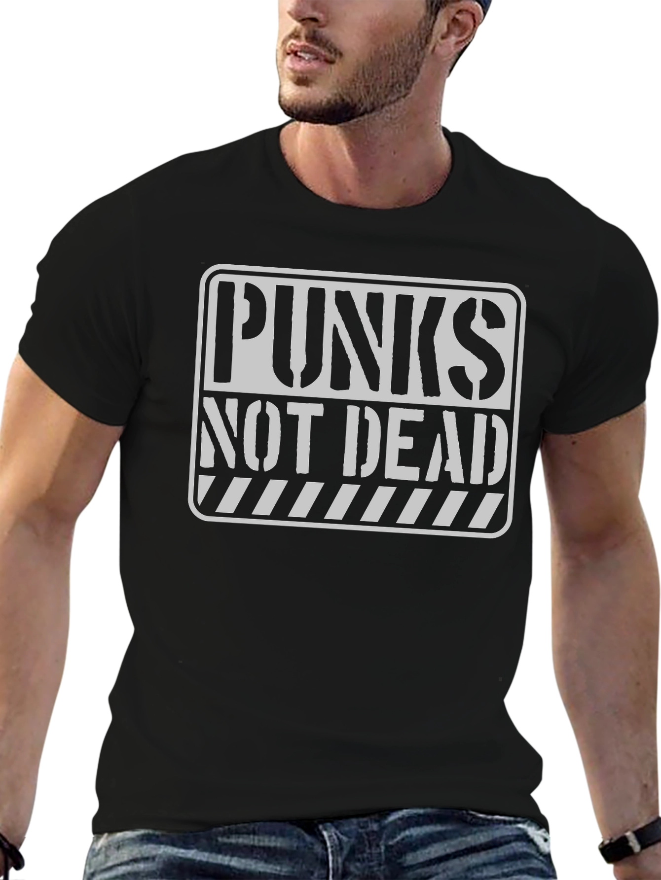 Black Punks Not Dead Graphic Tee view 6