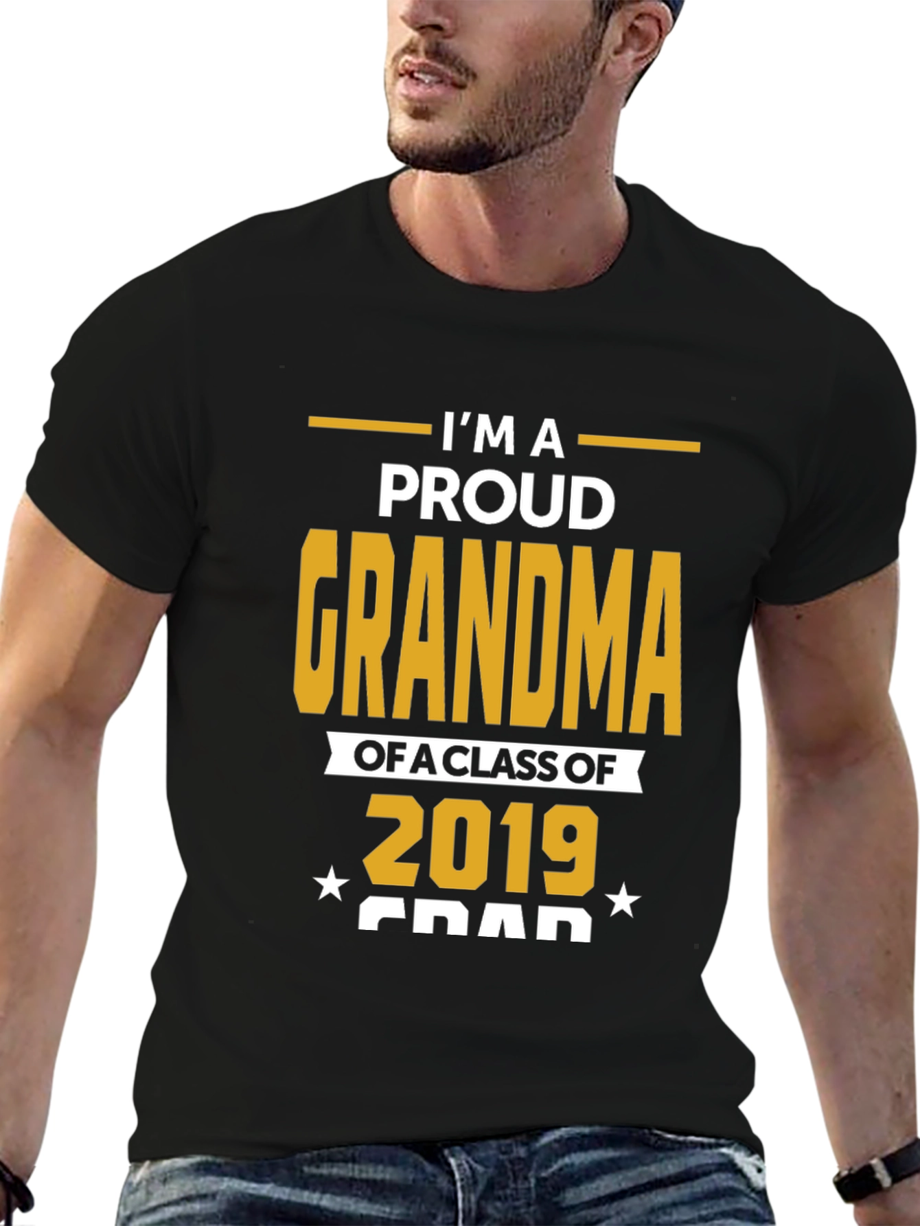 Black Proud Grandma Class of 2019 T-Shirt view 6