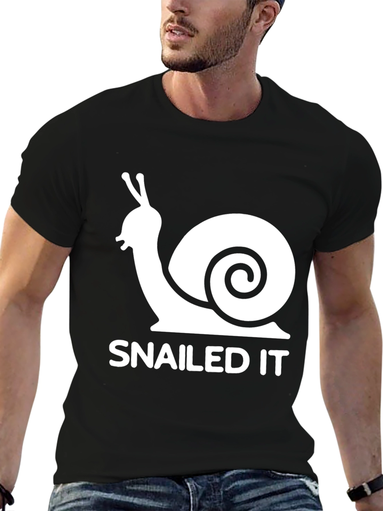 Black Snailed It Graphic T-Shirt - Black view 6