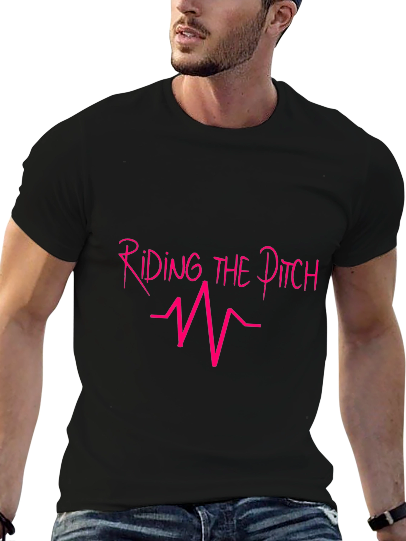 Black Riding the Pitch Black T-Shirt view 6