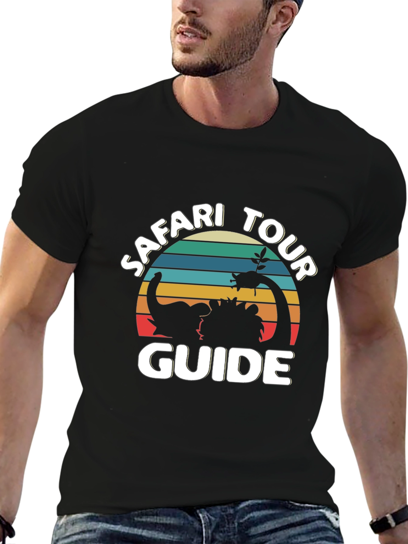 Black Safari Tour Guide Graphic Tee - Black view 6
