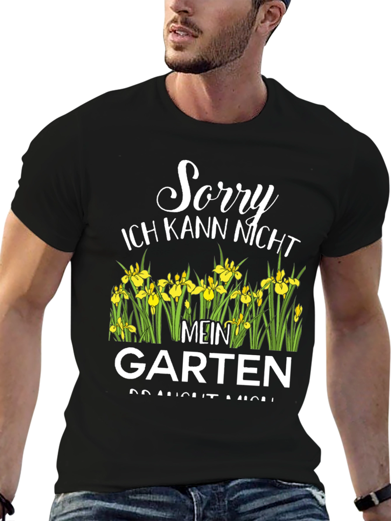 Black Sorry Mein Garten T-Shirt view 6