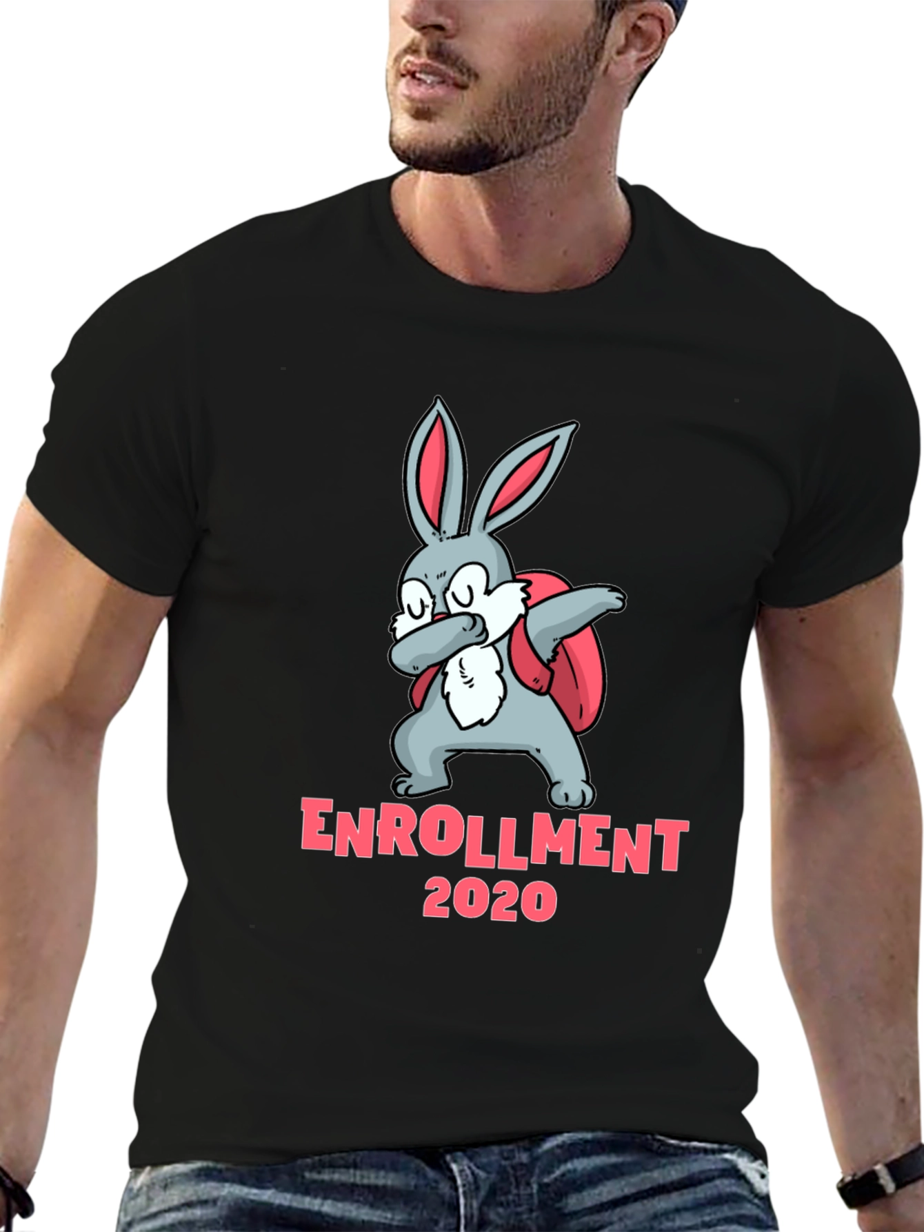 Black Enrollment 2020 Rabbit Dab T-Shirt view 6