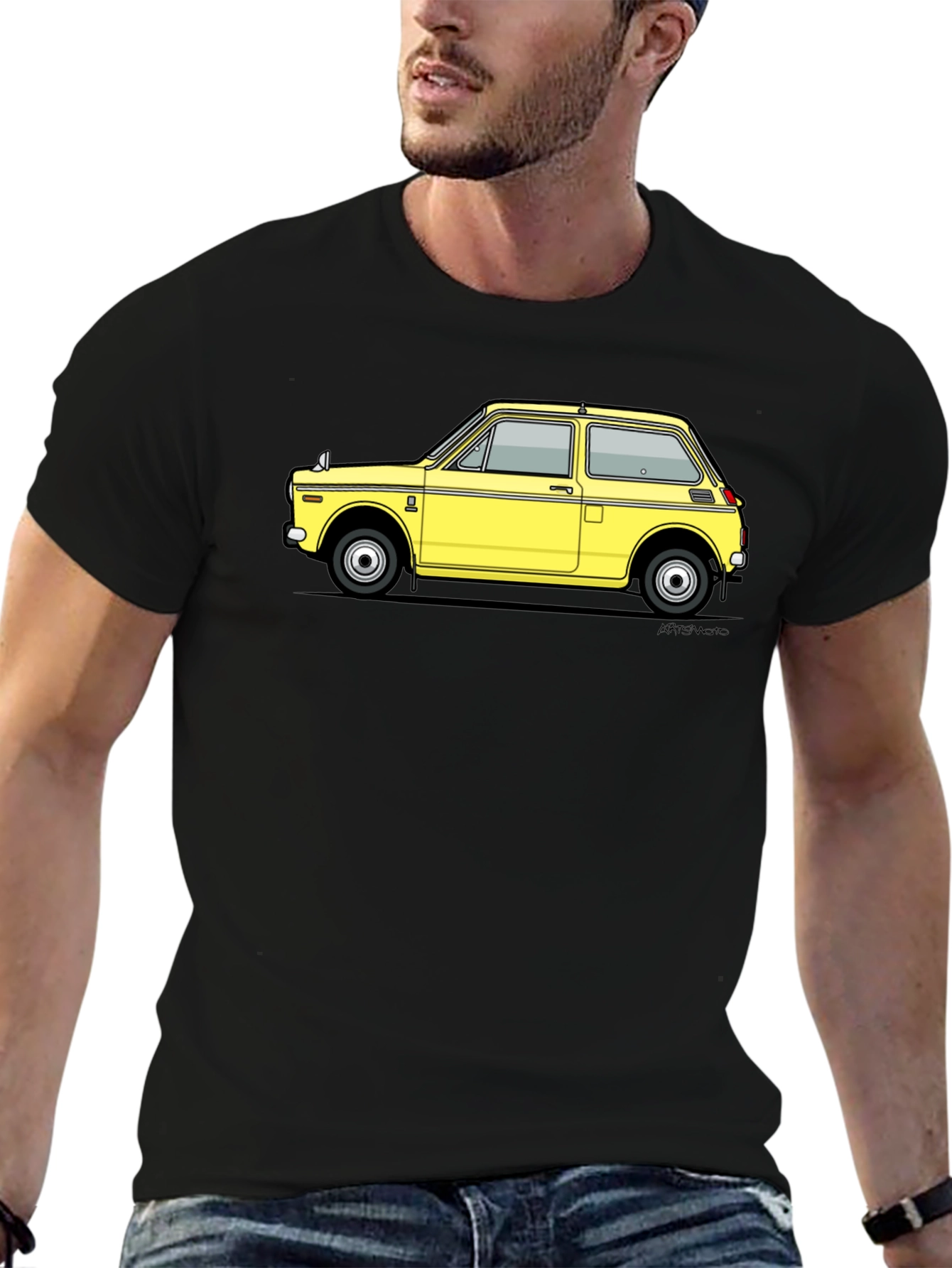 Black Retro Car Graphic T-Shirt - Stylish Auto Enthusiast Tee view 6