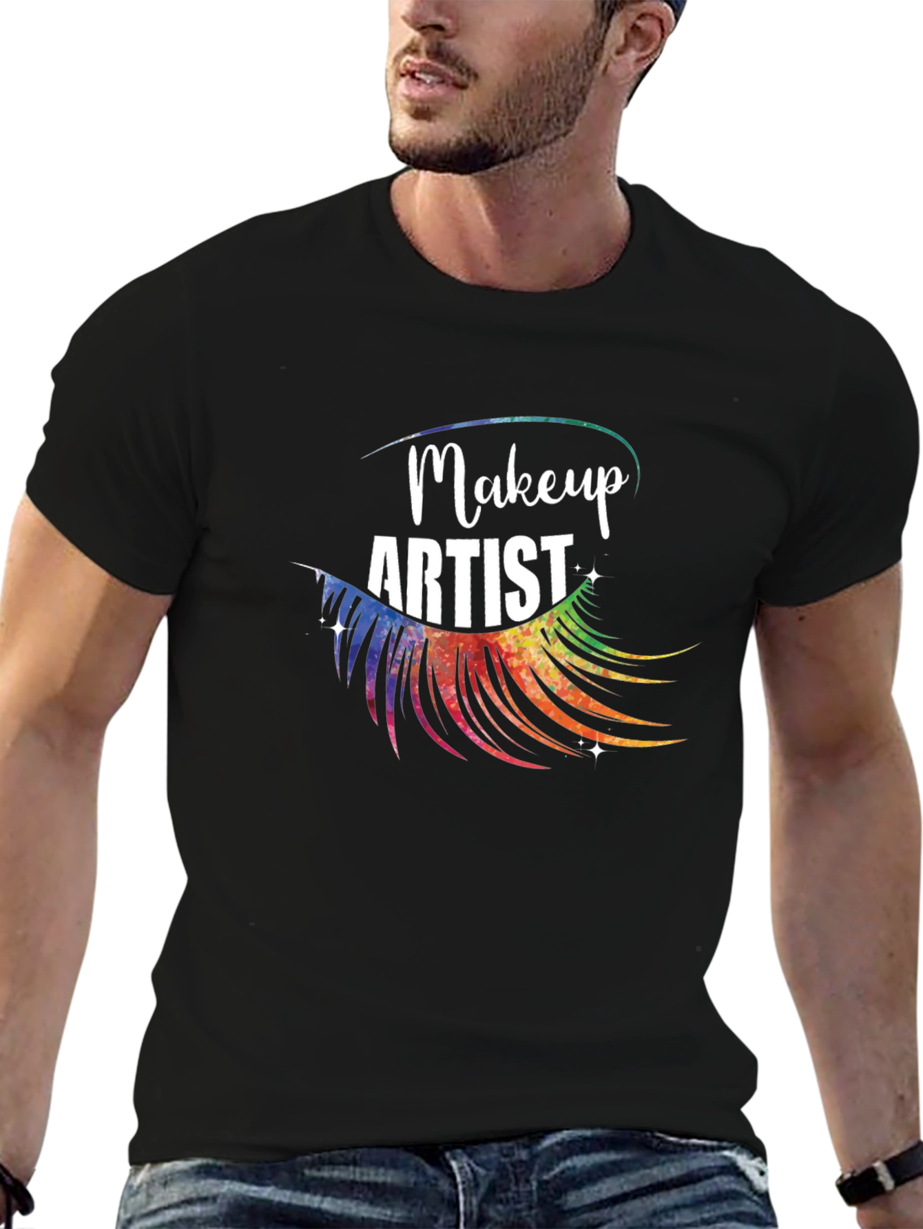 Black Makeup Artist Graphic Tee - Stylish & Comfortable view 6