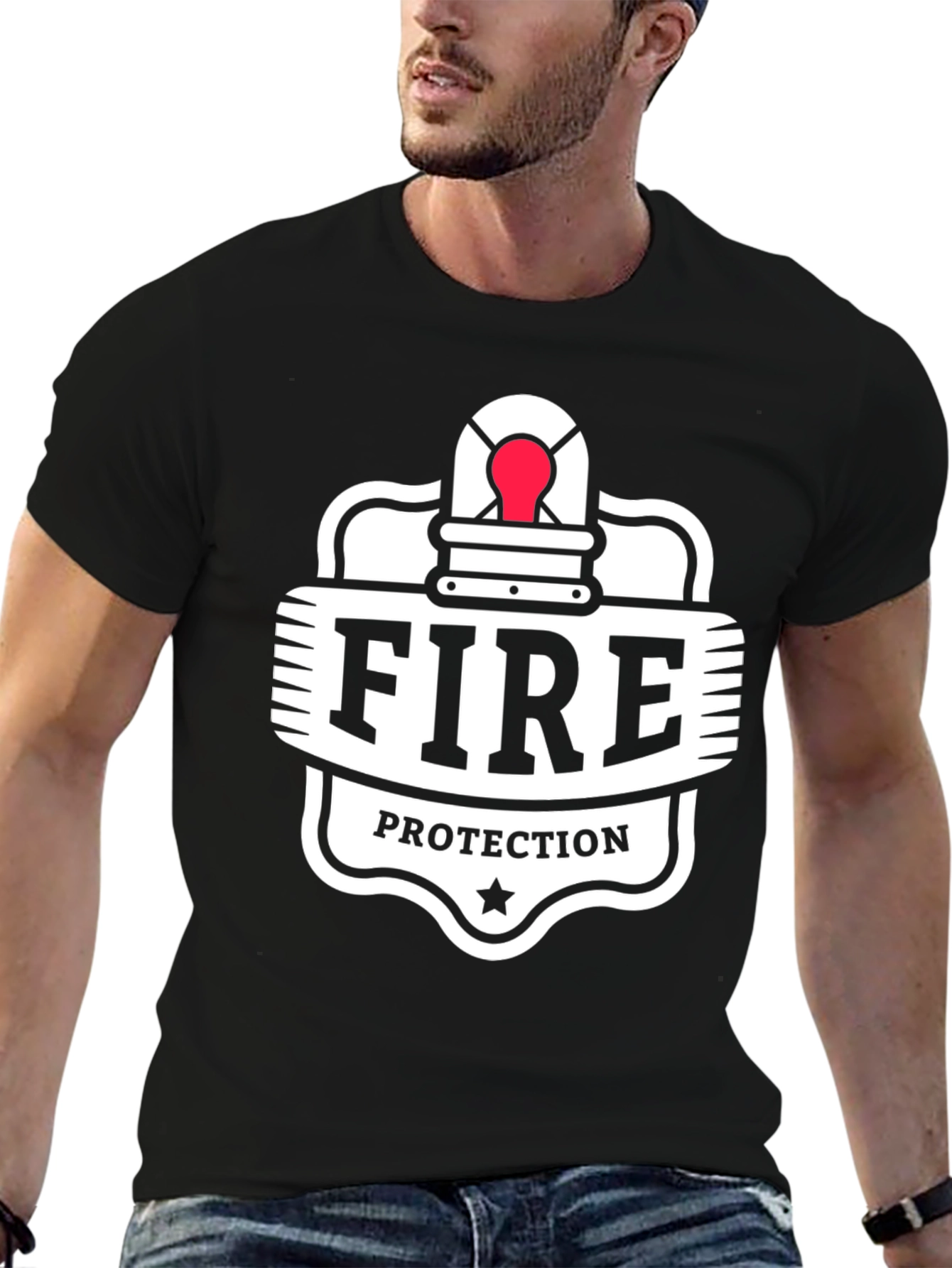 Black Fire Protection Black T-Shirt view 6