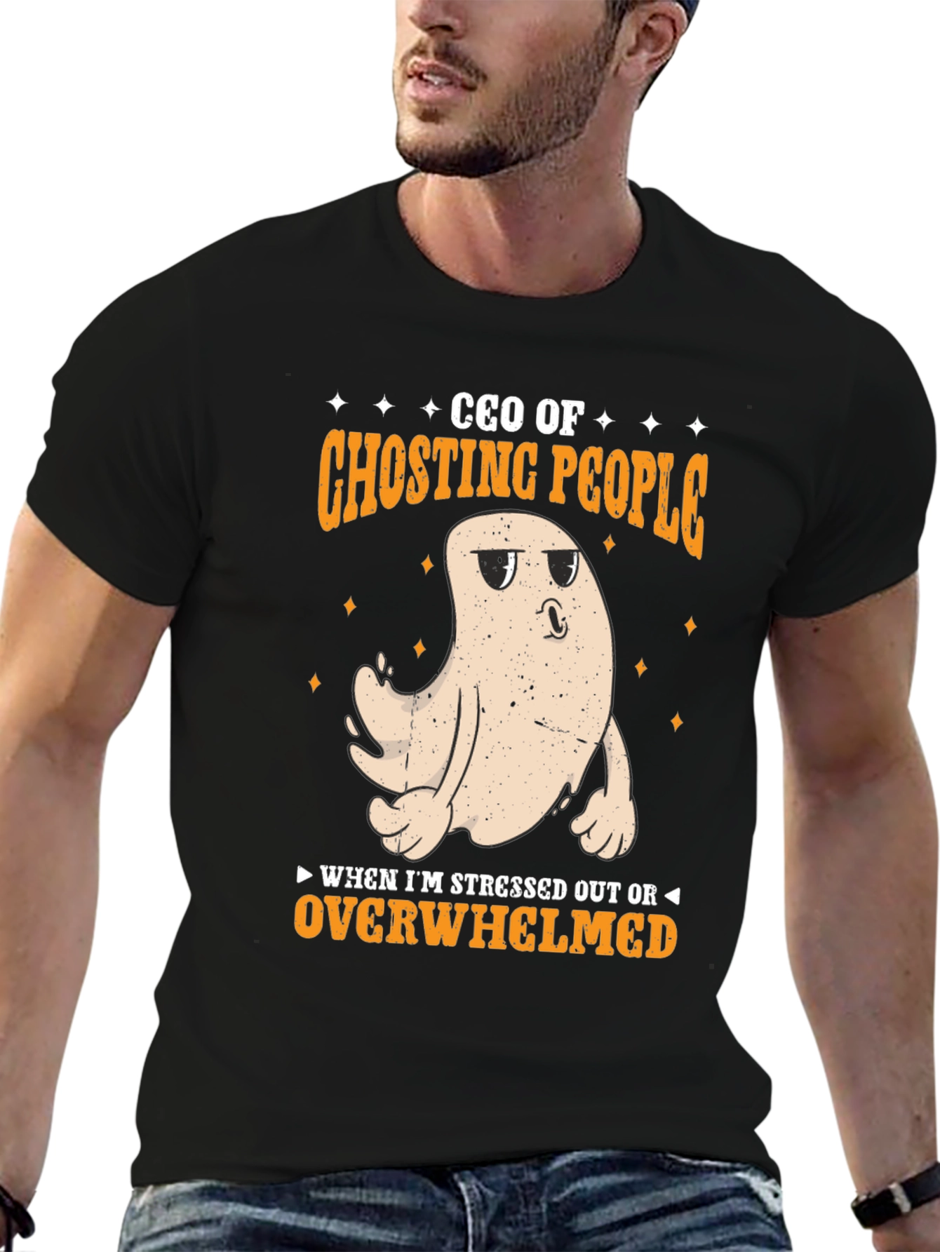 Black CEO of Ghosting People Graphic Tee view 6