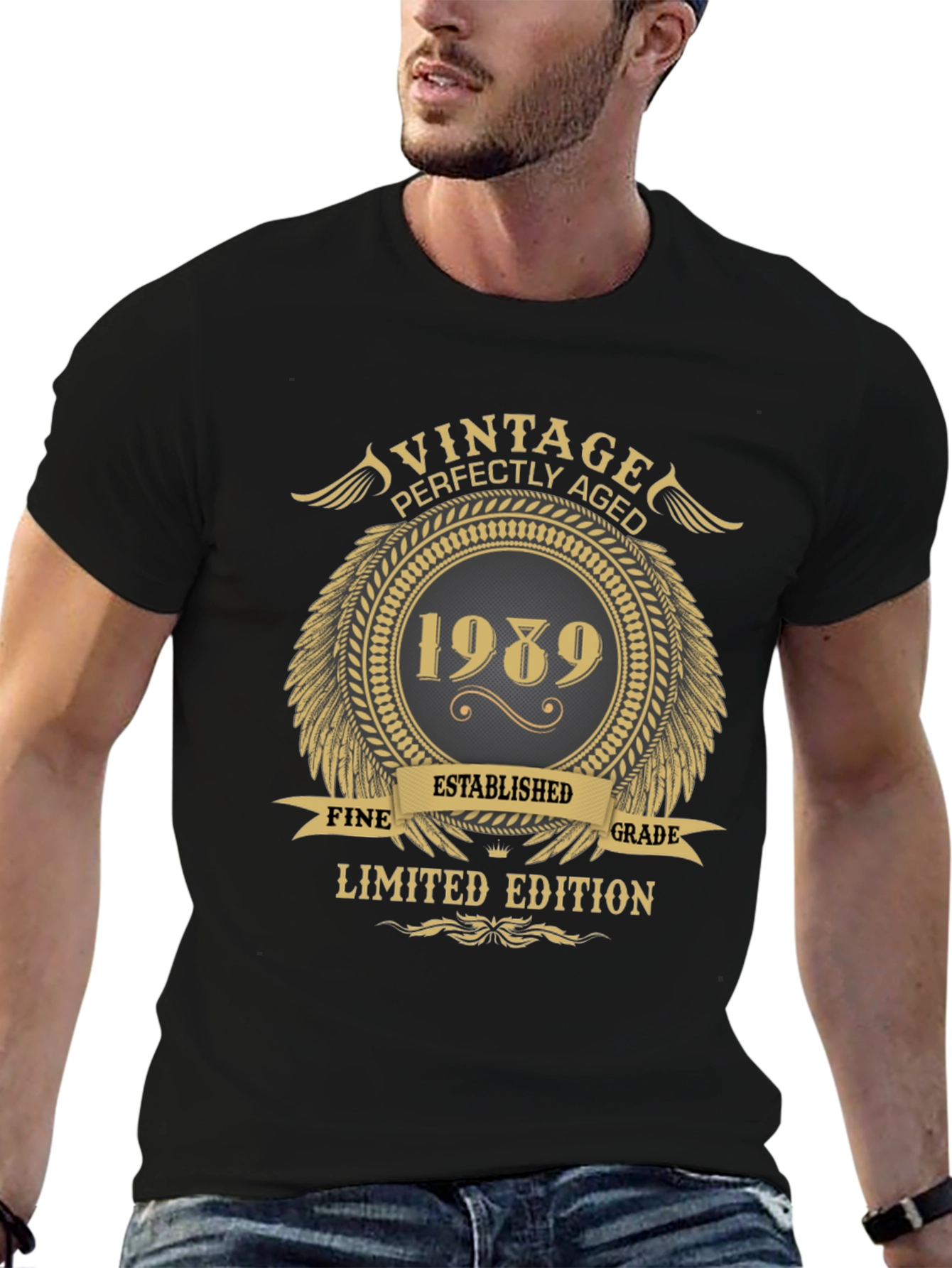 Black Vintage 1989 Limited Edition Black T-Shirt view 6