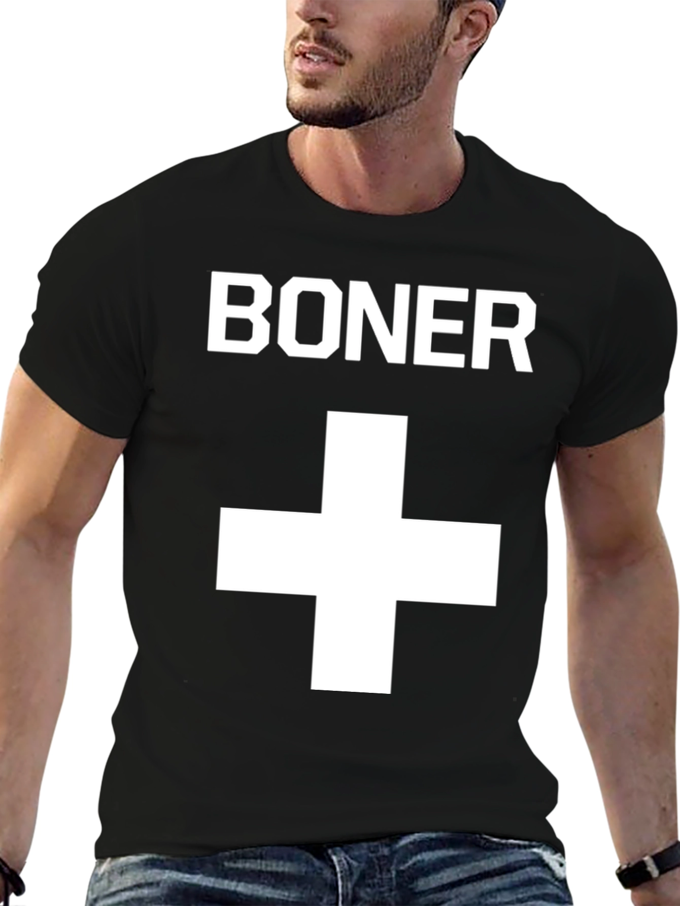 Black Boner + T-Shirt - Bold Graphic Tee view 6