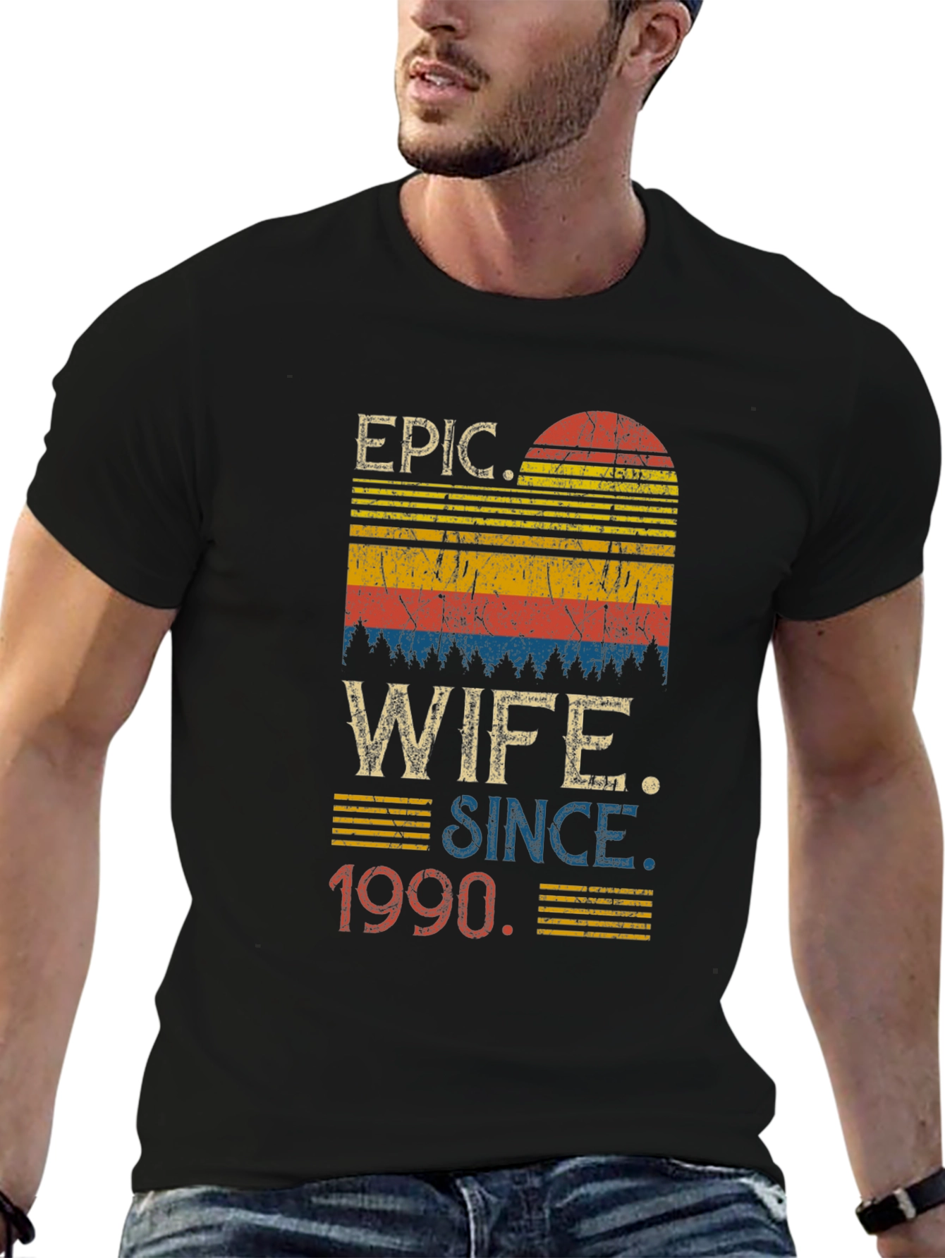 Black Epic Wife Since 1990 Graphic Tee view 6