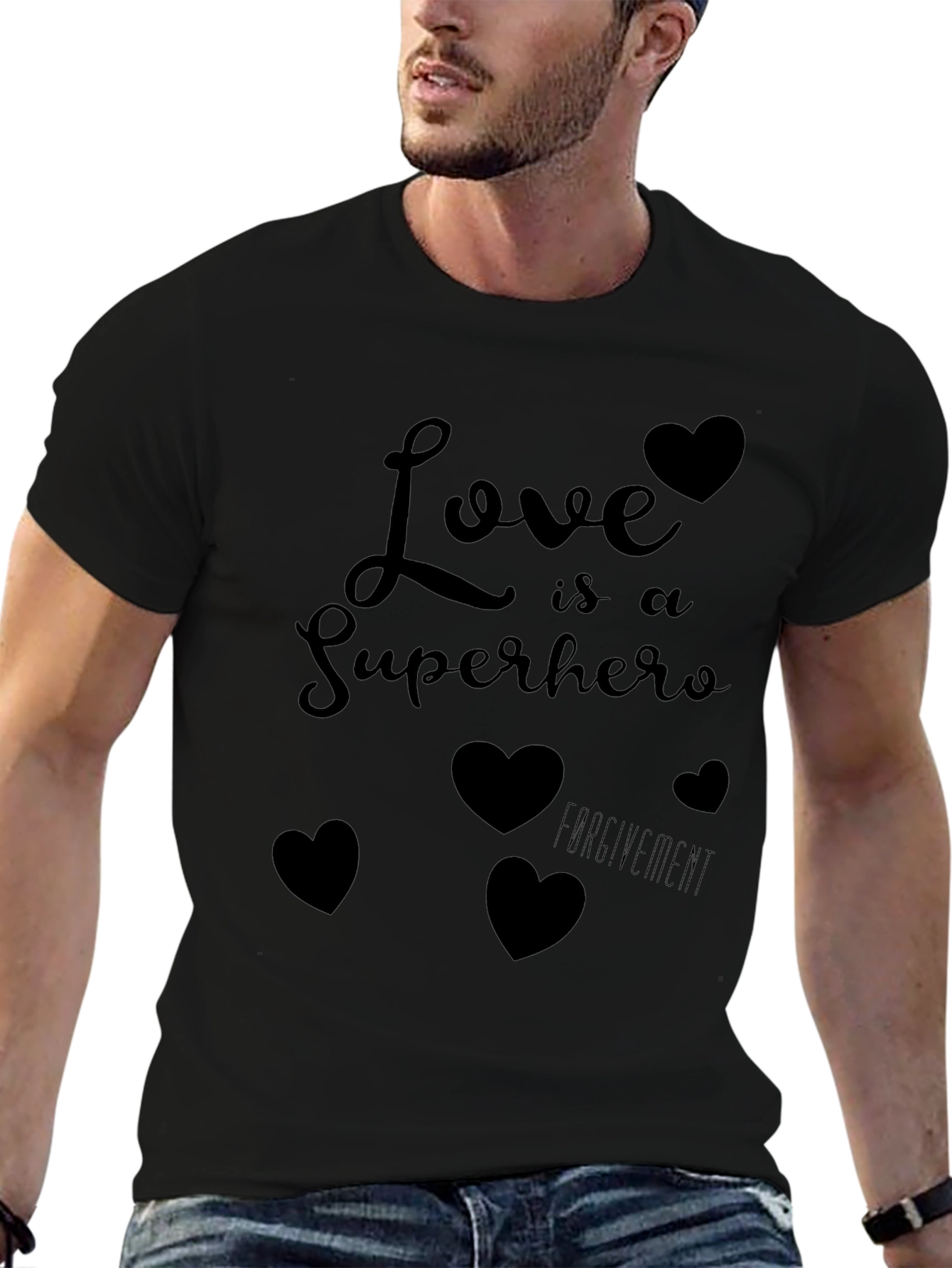 Black Love Is a Superhero Graphic Tee - Soft Cotton Blend view 6