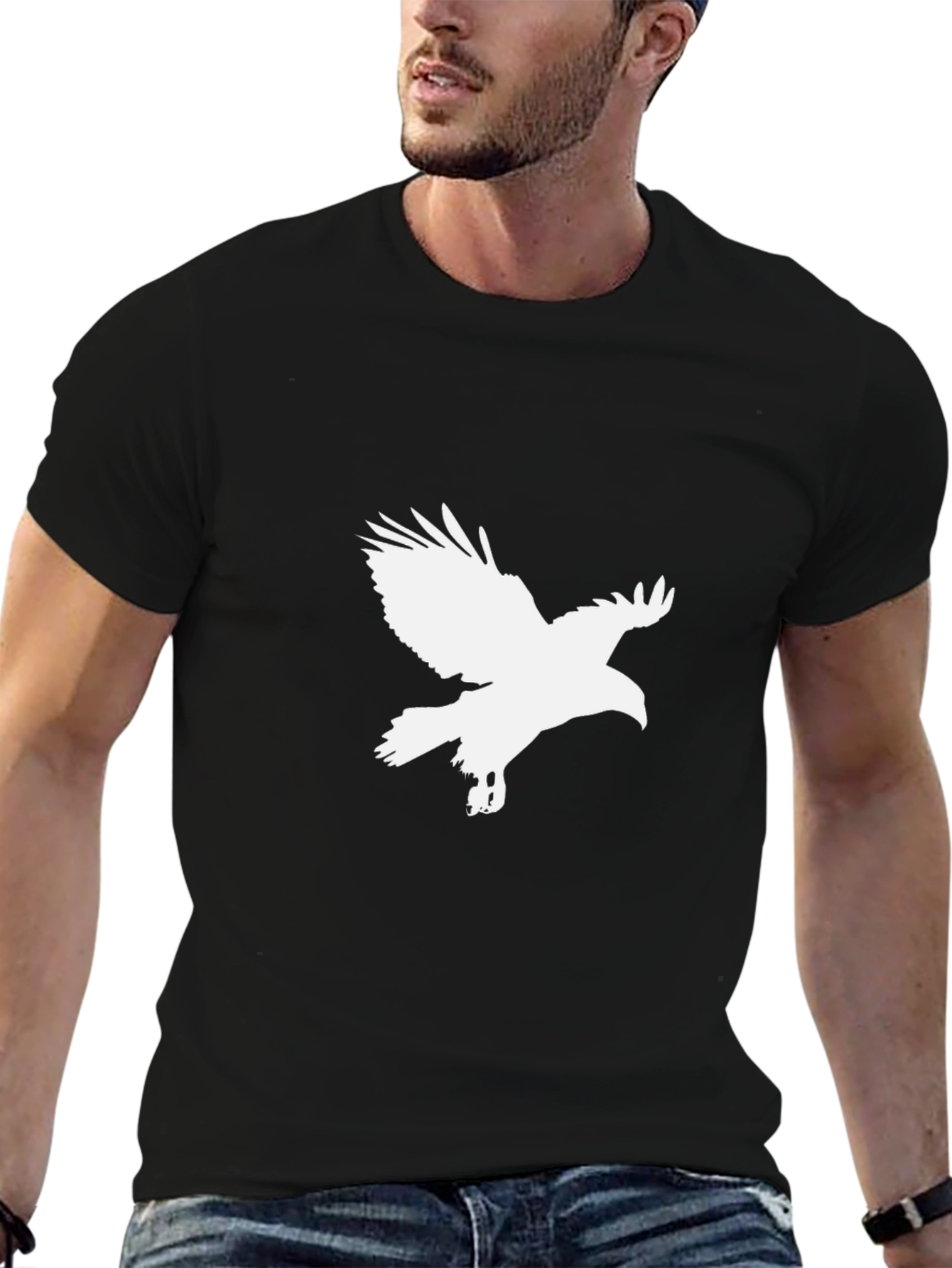 Black Eagle Graphic Black T-Shirt view 6