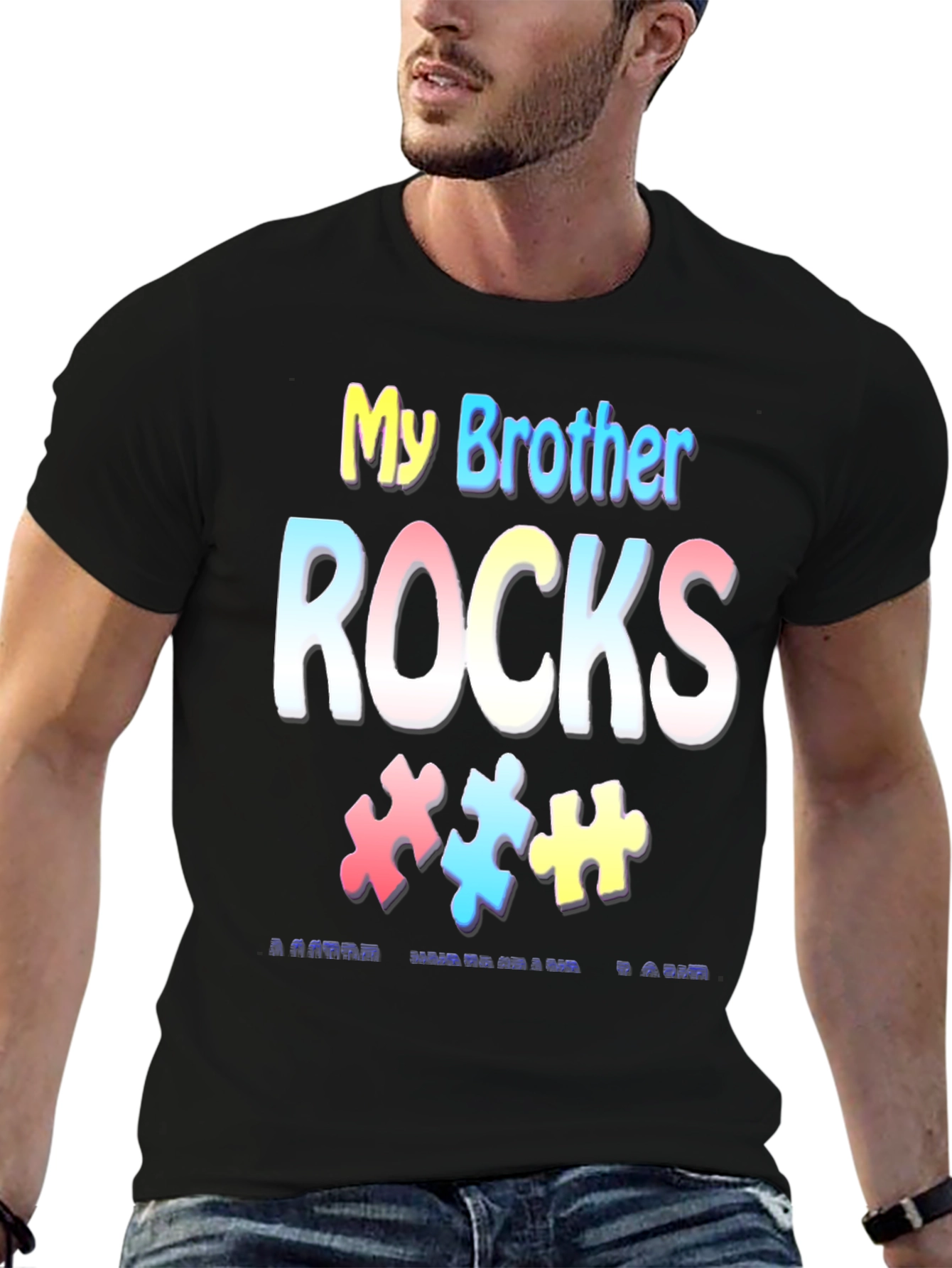 My Brother Rocks Autism Awareness T-Shirt - 6