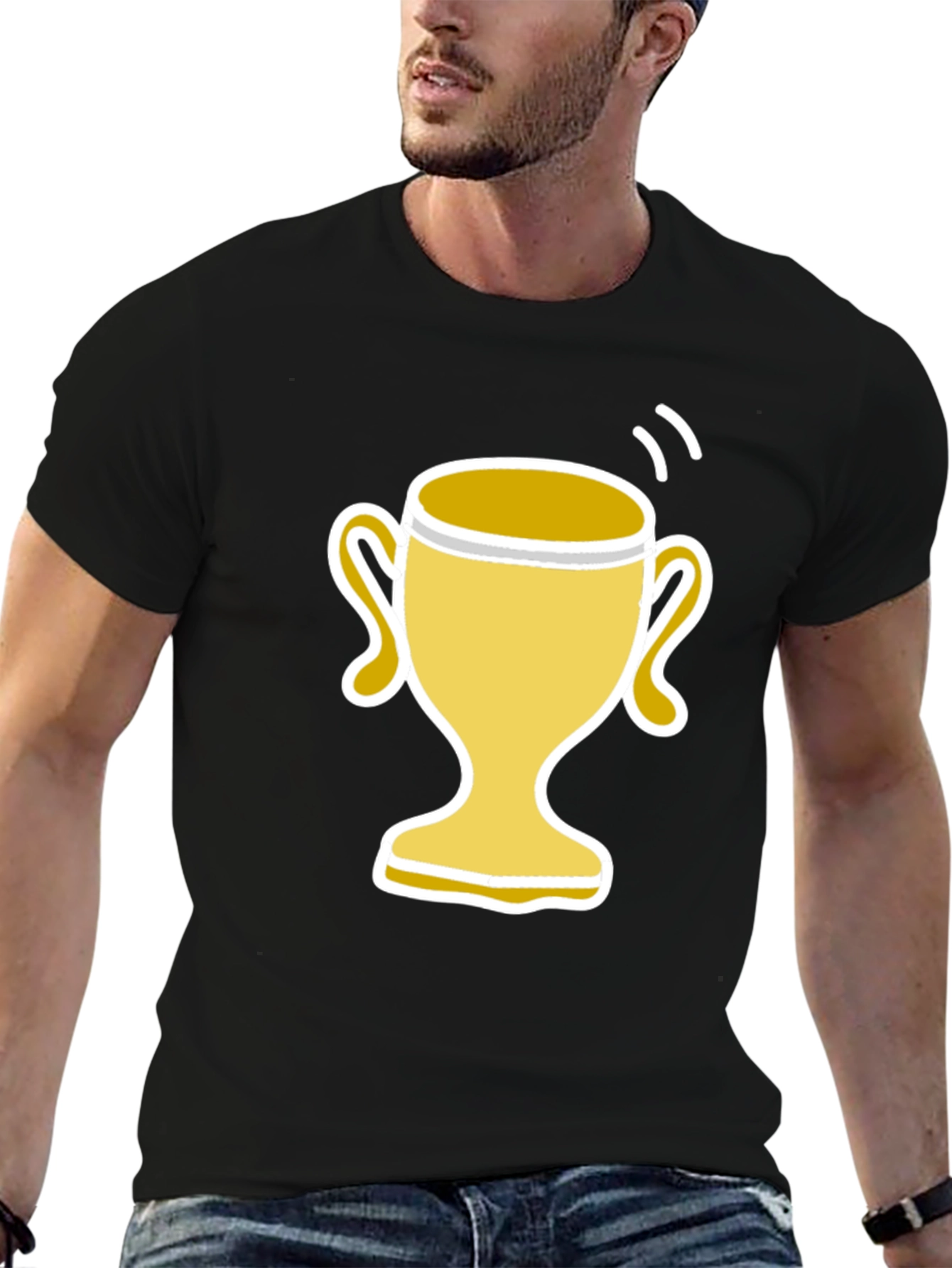 Black Trophy Graphic Black Tee - Winner's Choice! view 6