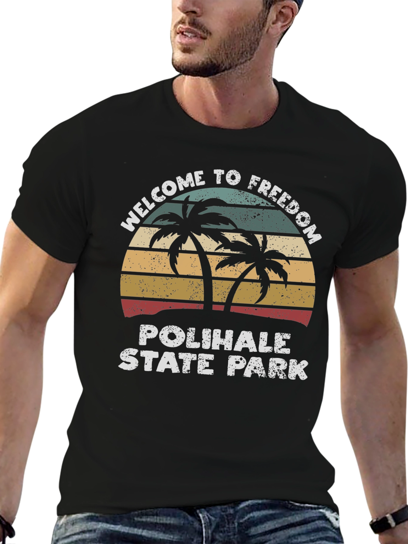 Black Polihale State Park Graphic Tee view 6
