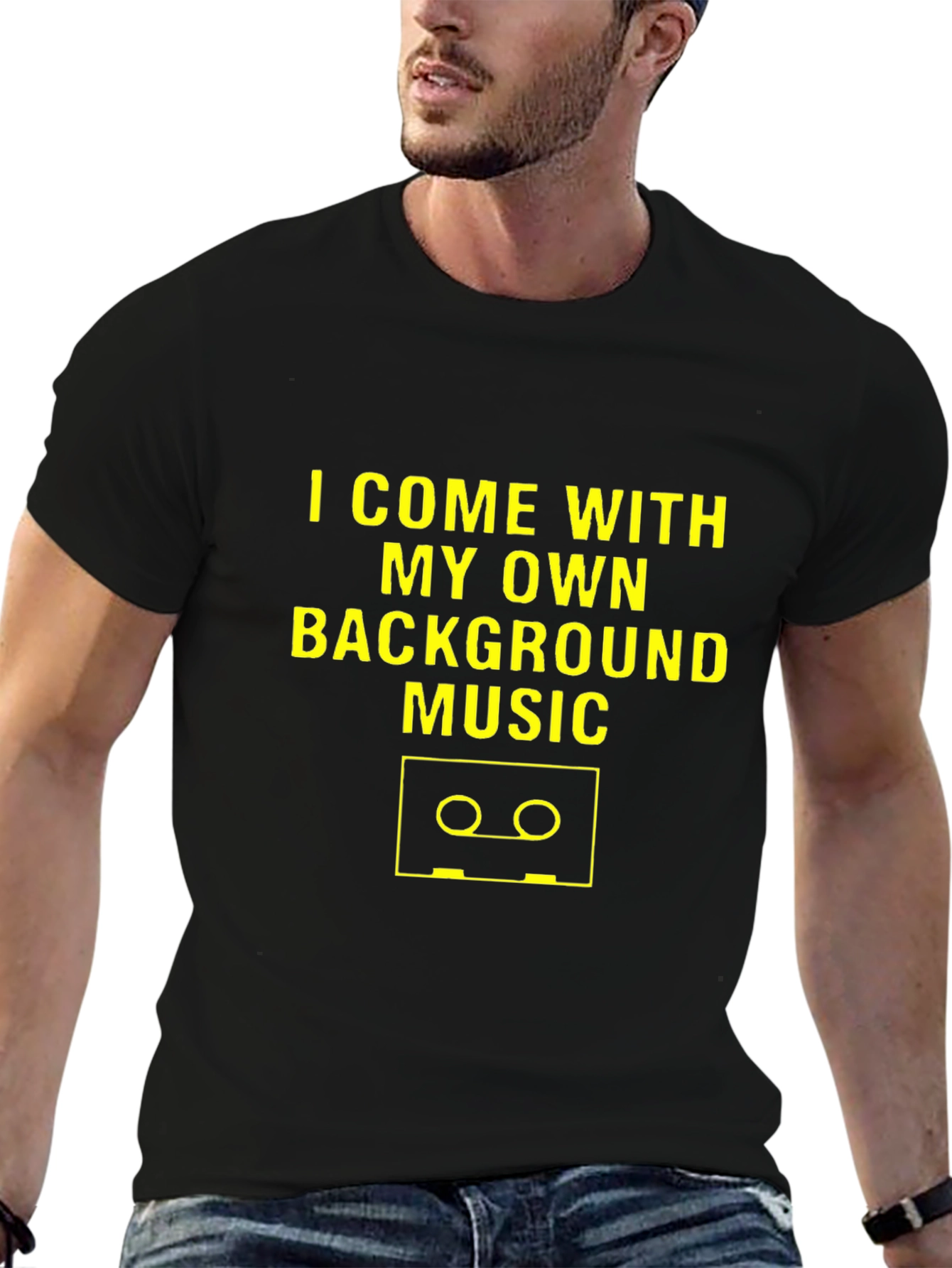 Black Own Background Music Graphic T-Shirt view 6