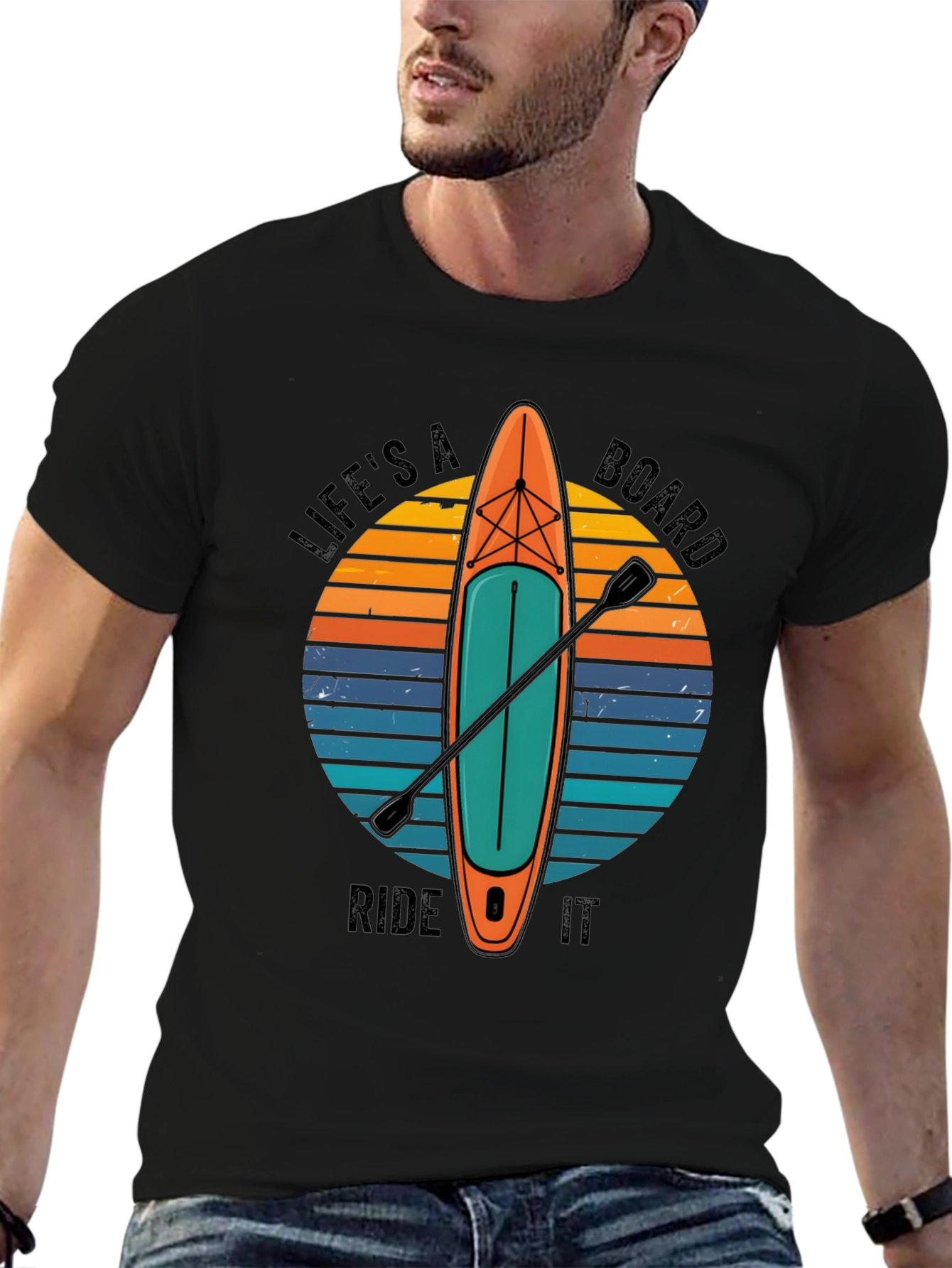 Black Life's a Board Ride It T-Shirt view 6