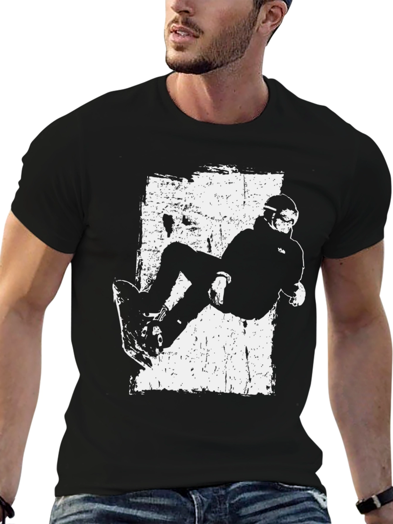 Black Skateboarder Graphic T-Shirt view 6