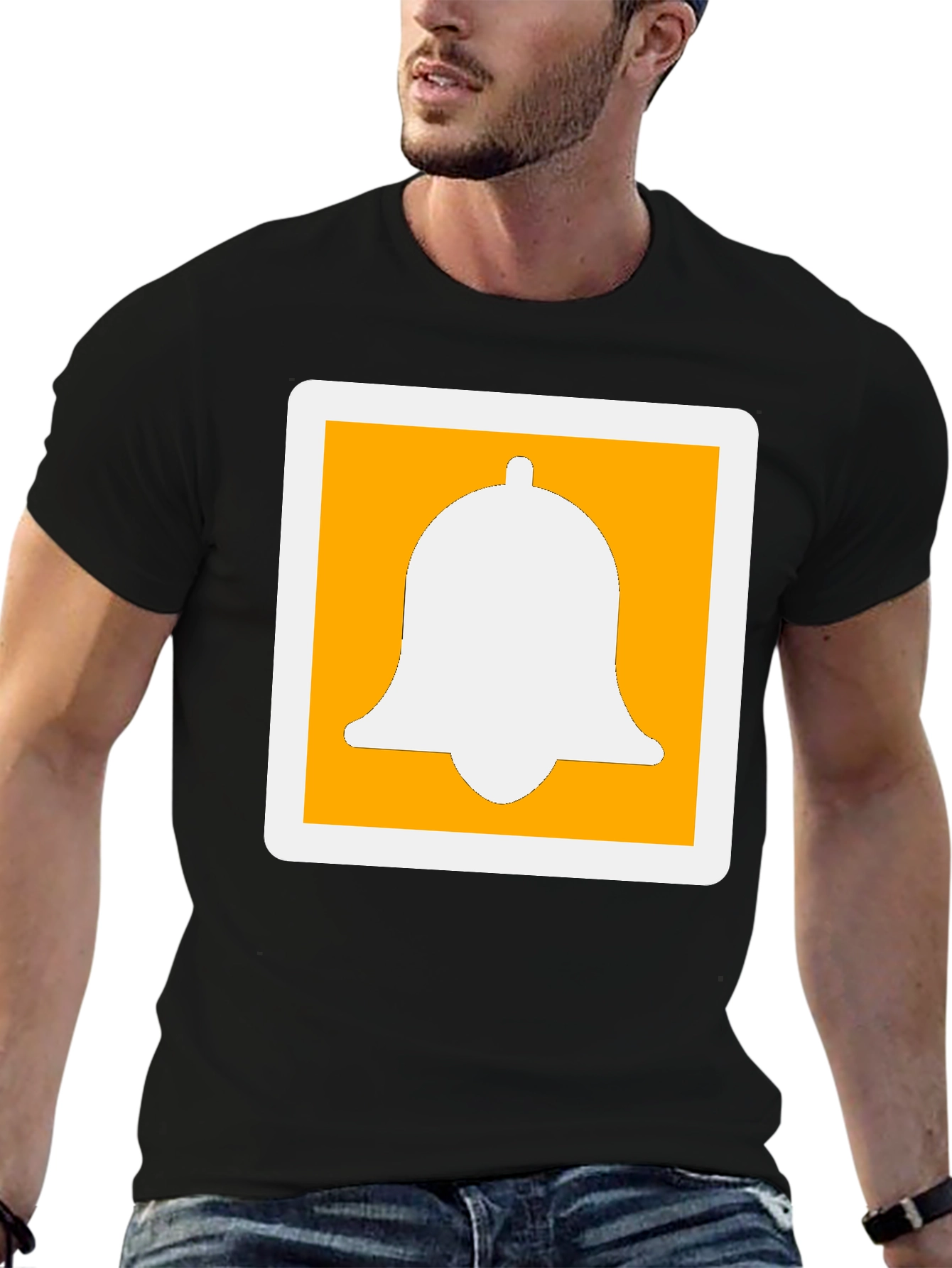 Black Men's Black Graphic Tee - Notification Icon view 6