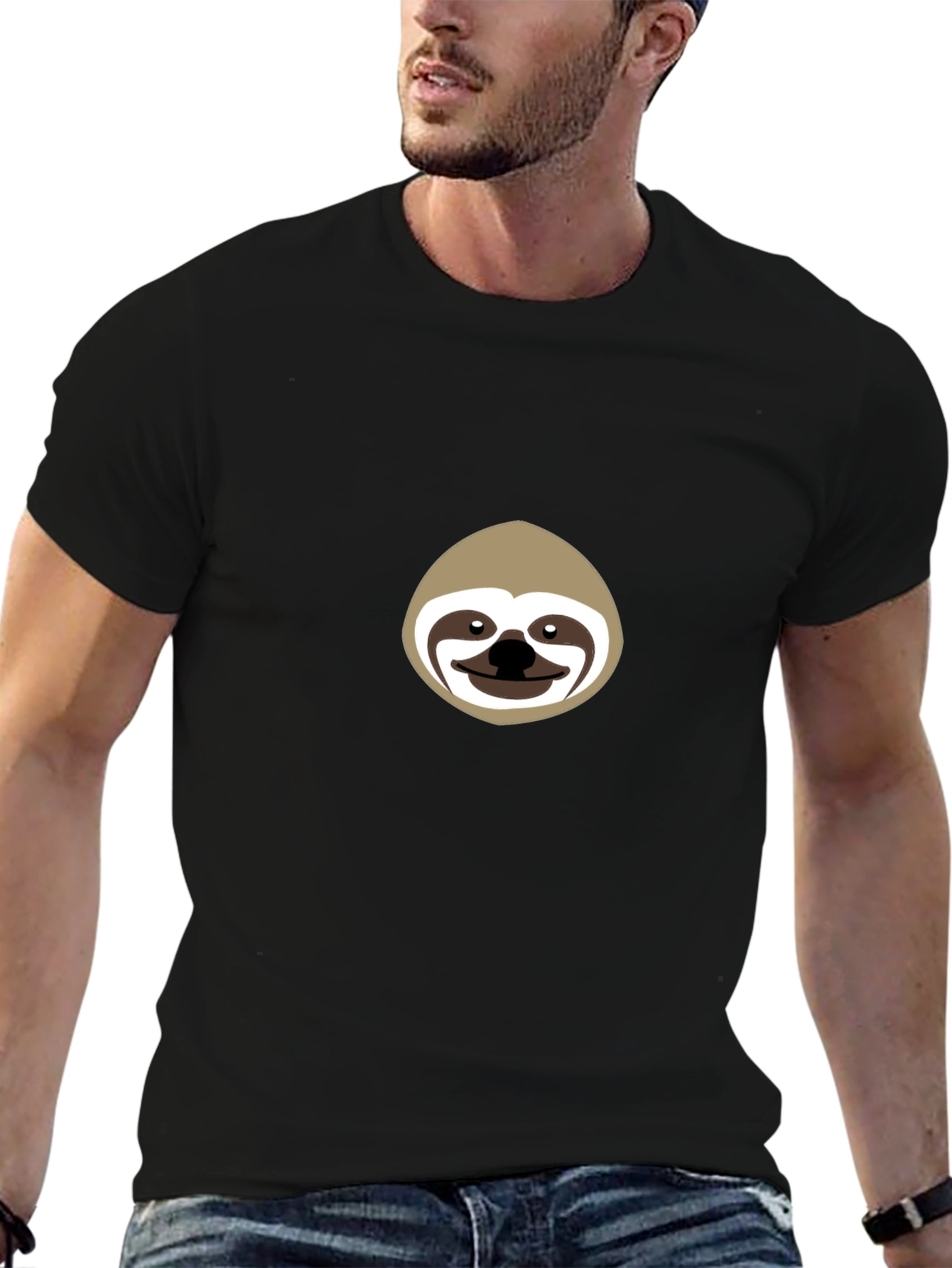 Black Sloth Graphic Tee - Casual Comfort view 6