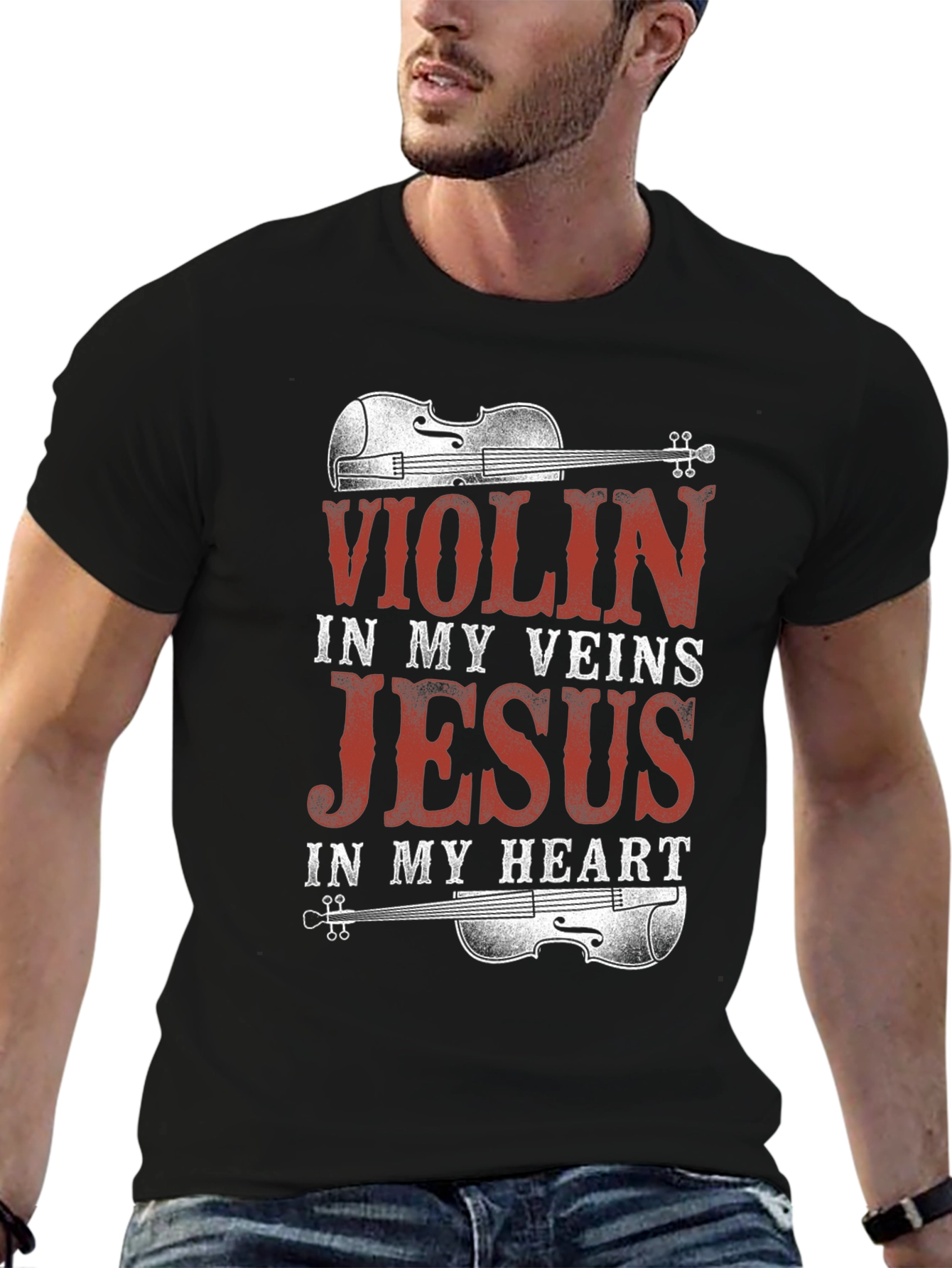 Black Violin Jesus Graphic Tee view 6