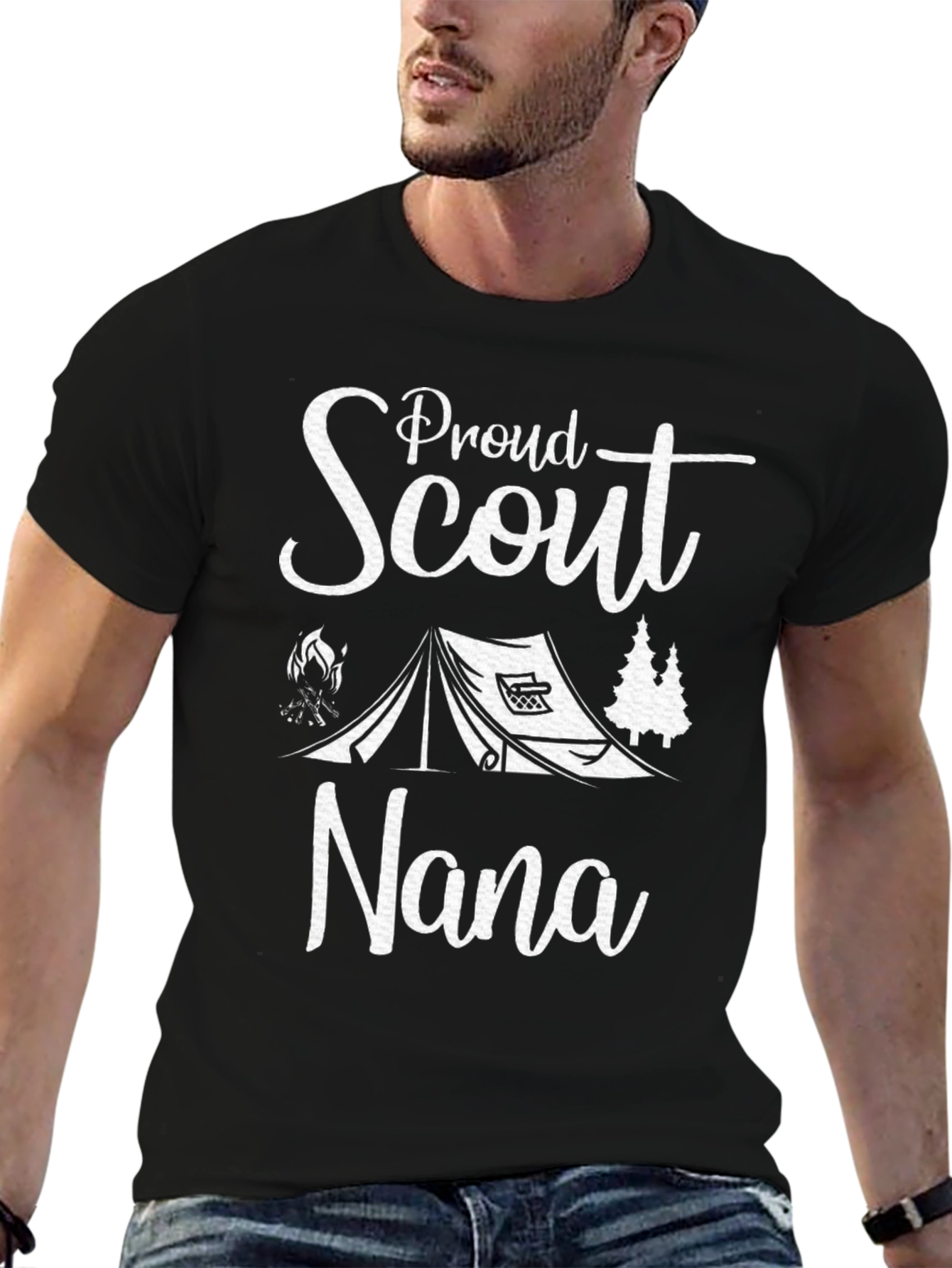 Black Proud Scout Nana Graphic T-Shirt view 6