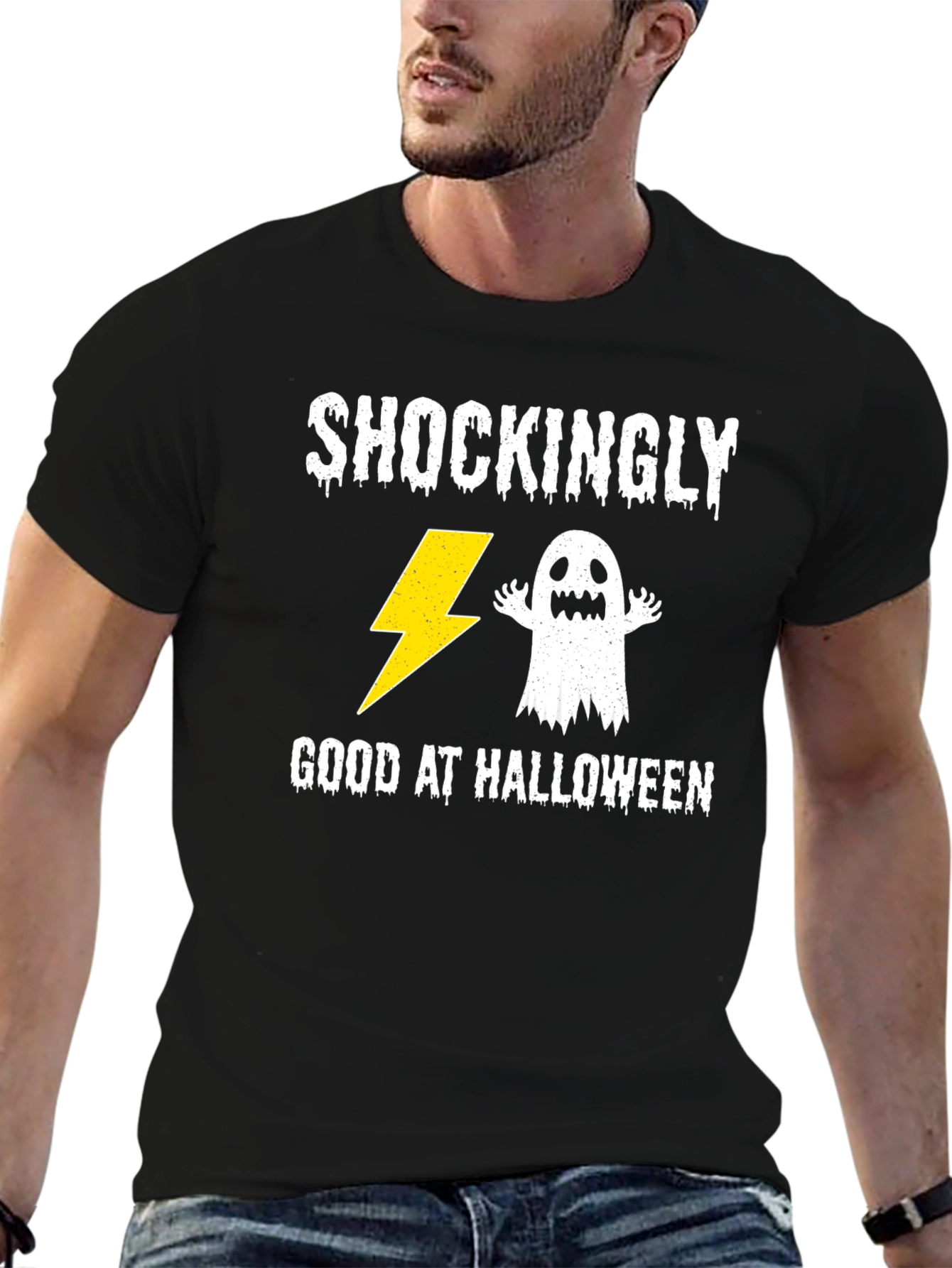 Black Shockingly Good at Halloween Graphic Tee view 6