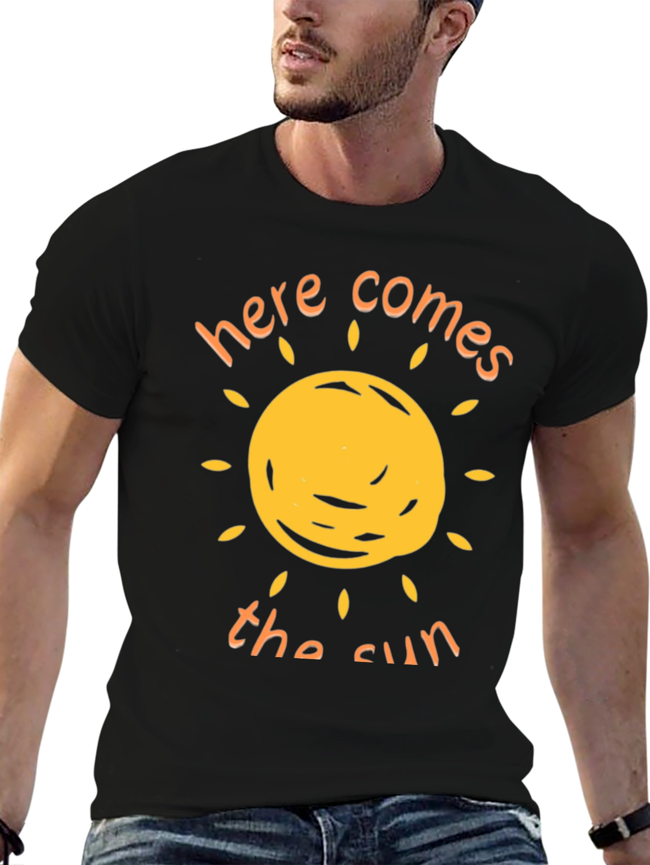 Black Here Comes The Sun Graphic T-Shirt view 6