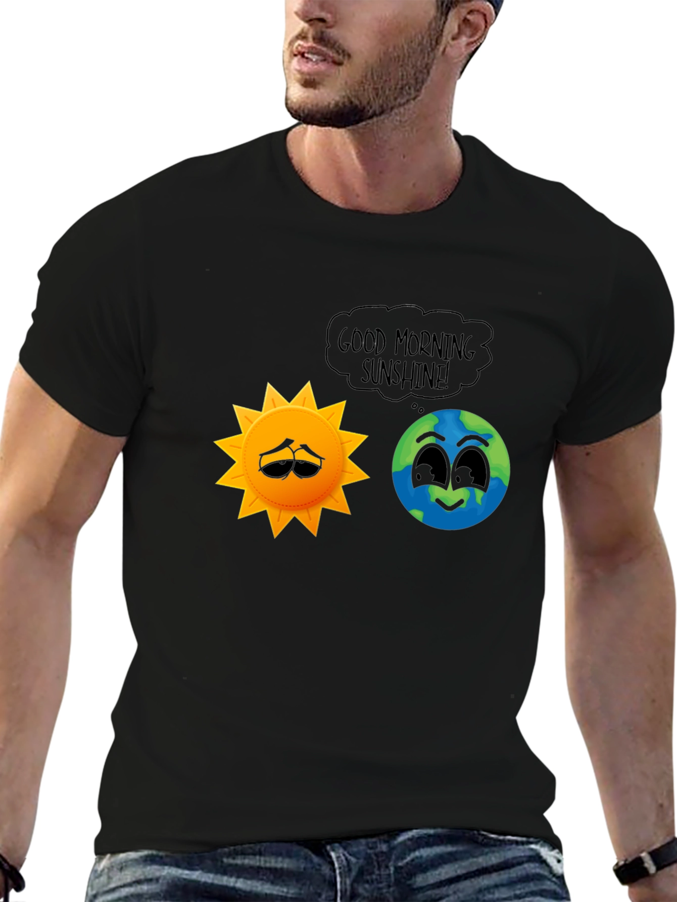 Black Good Morning Sunshine T-Shirt view 6