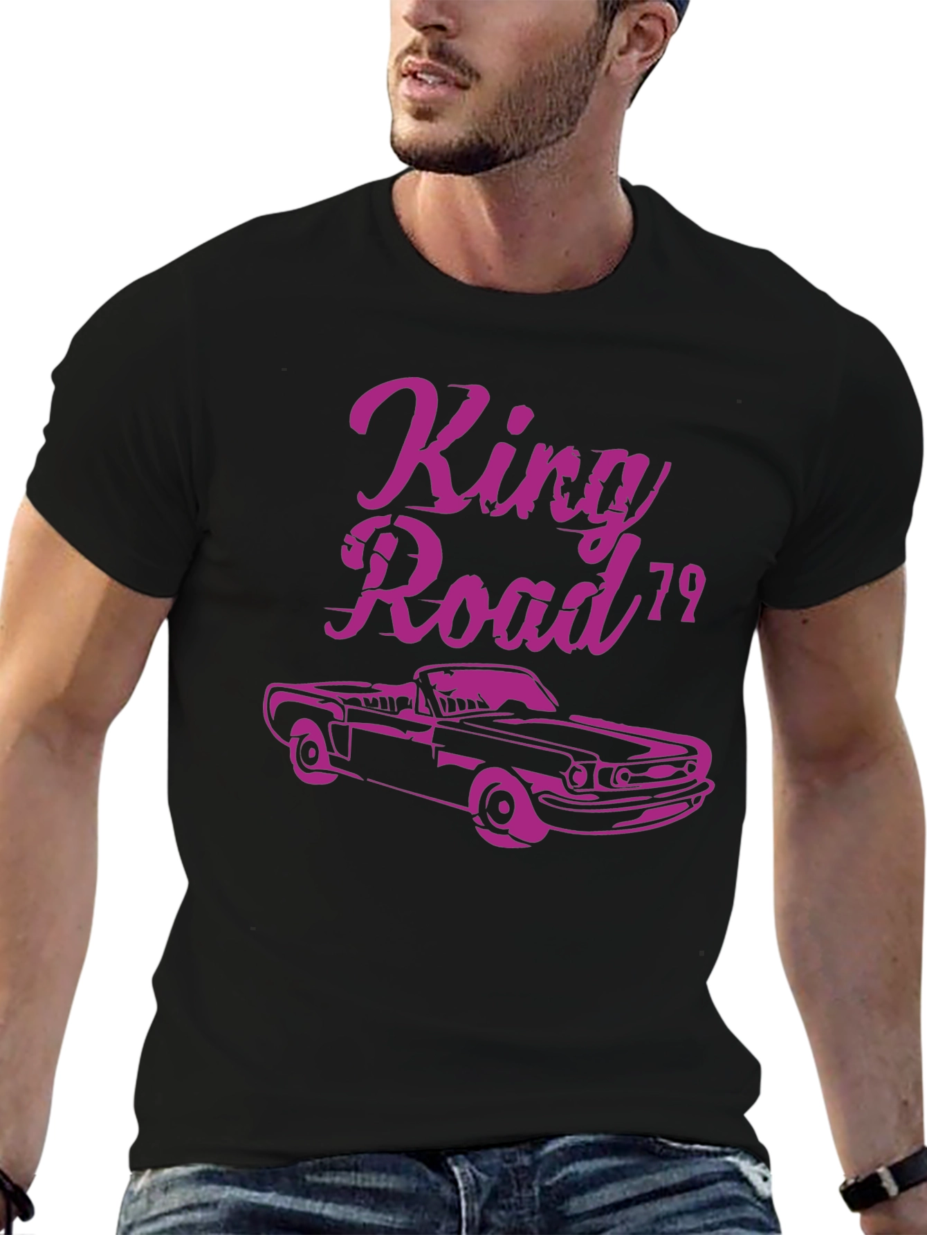 Black King Road '79 Car Graphic T-Shirt view 6