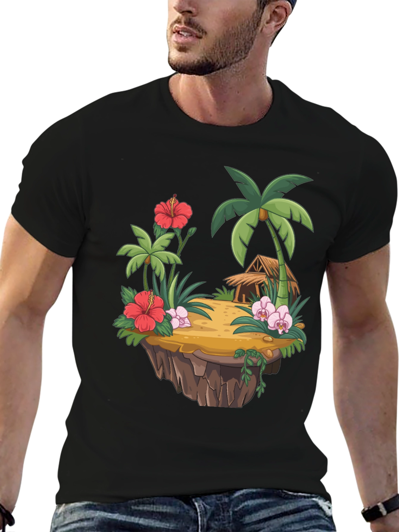 Island Paradise Graphic Tee - Black - 6