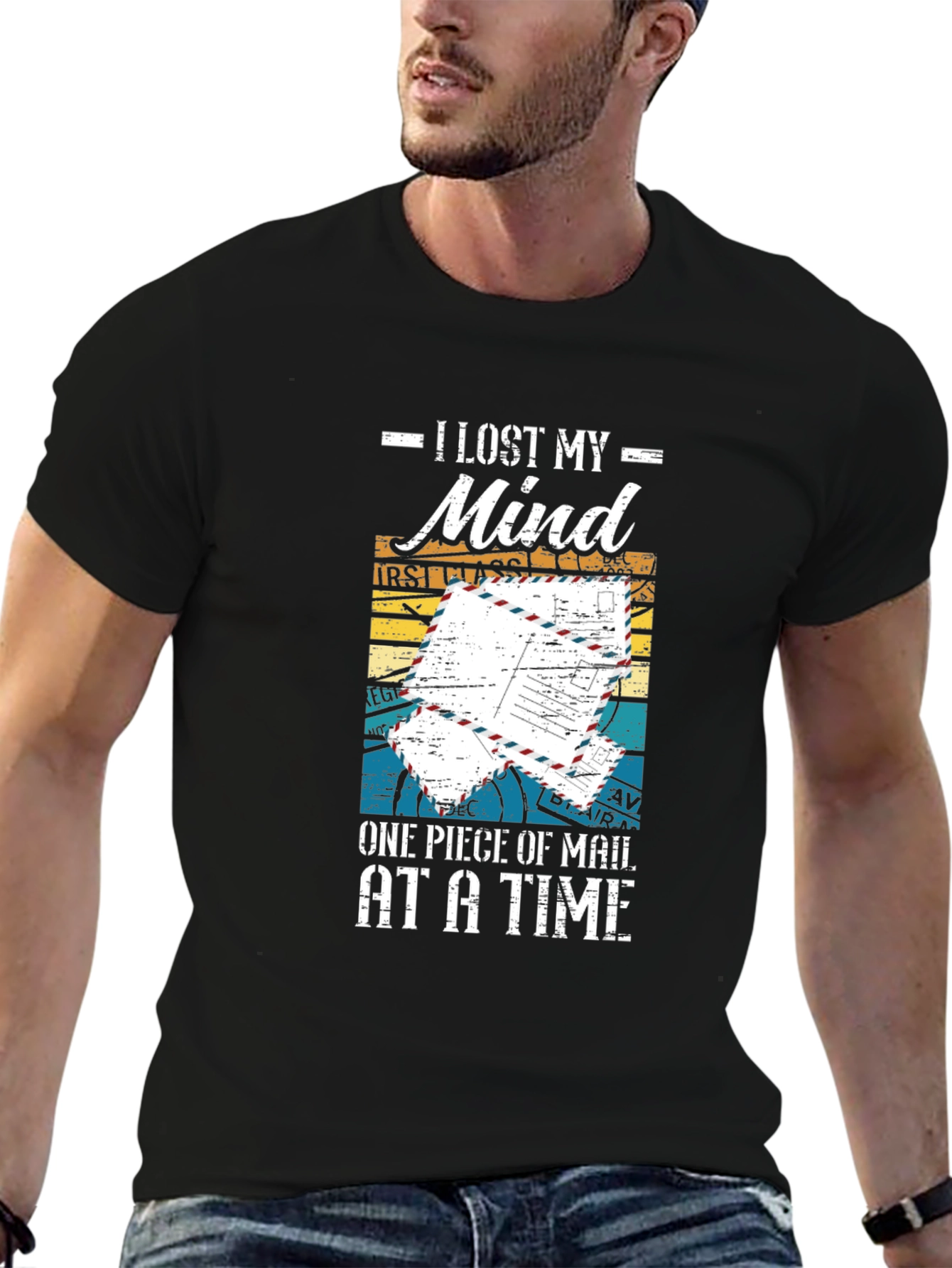 Black I Lost My Mind Mailman T-Shirt Funny Postal Worker Tee view 6